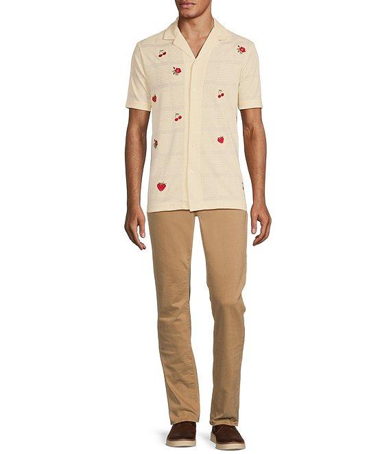 Murano From The Garden Slim Fit Embroidered Short Sleeve Woven Camp Shirt Product Image