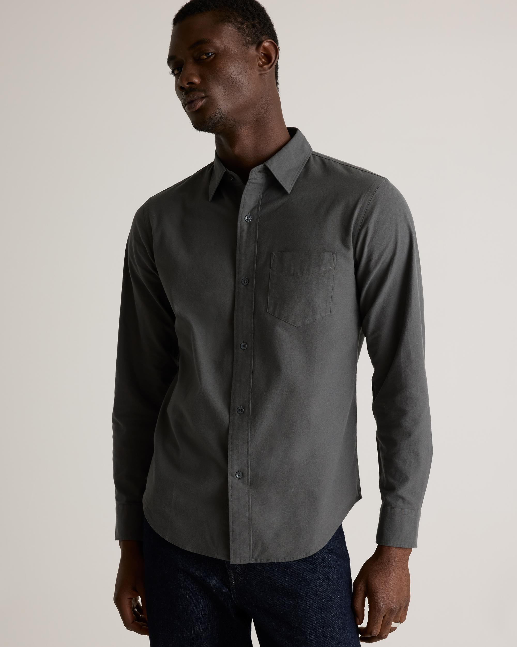 Quince | Men's Stretch Textured Twill Shirt Organic Cotton Product Image