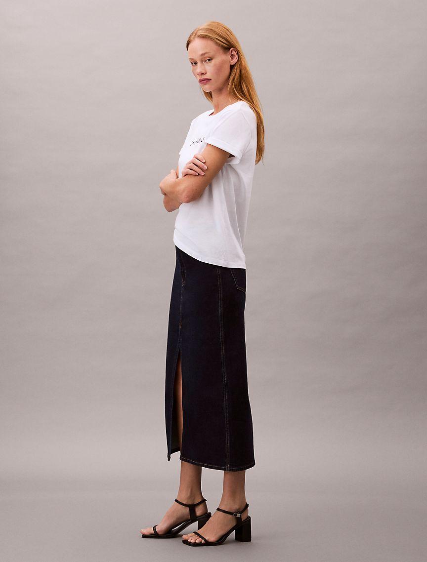 Denim Maxi Skirt  Product Image