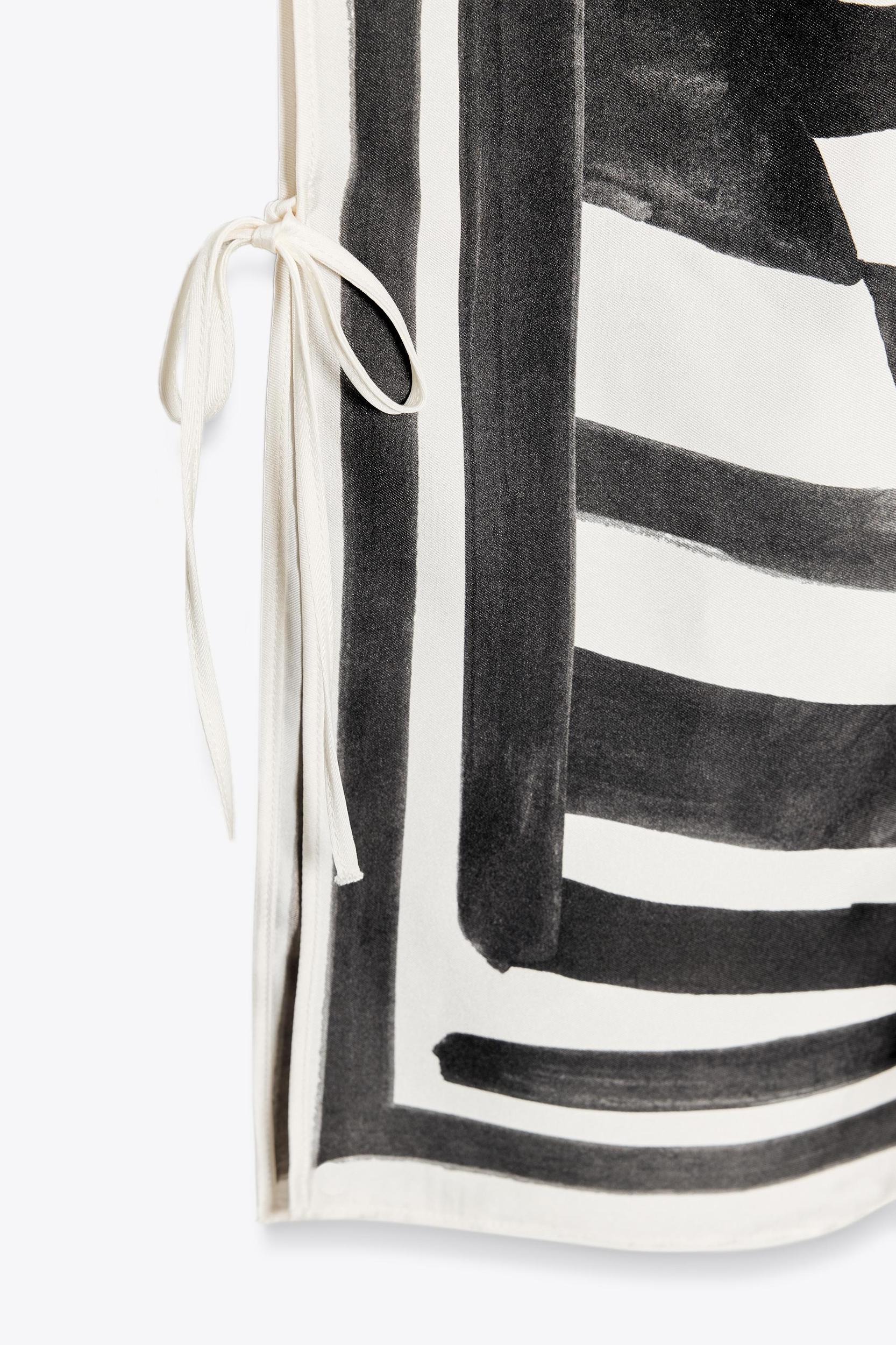 ZW COLLECTION PRINTED PANTS WITH TIES Product Image