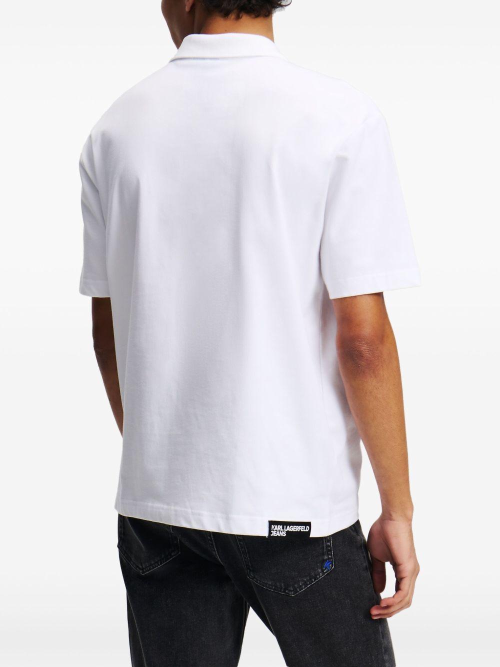 logo-print-pocket polo shirt  Product Image