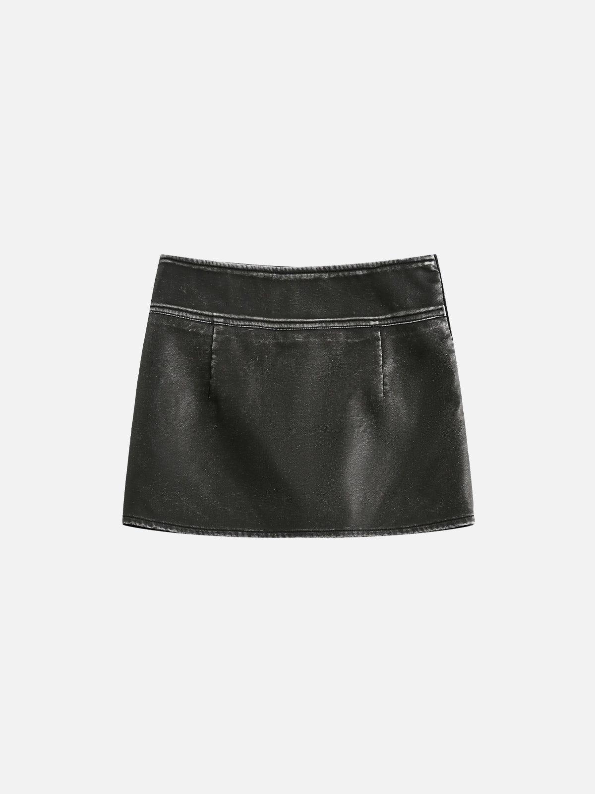 Aelfric Eden Wrinkle Faux Leather Skirt Female Product Image