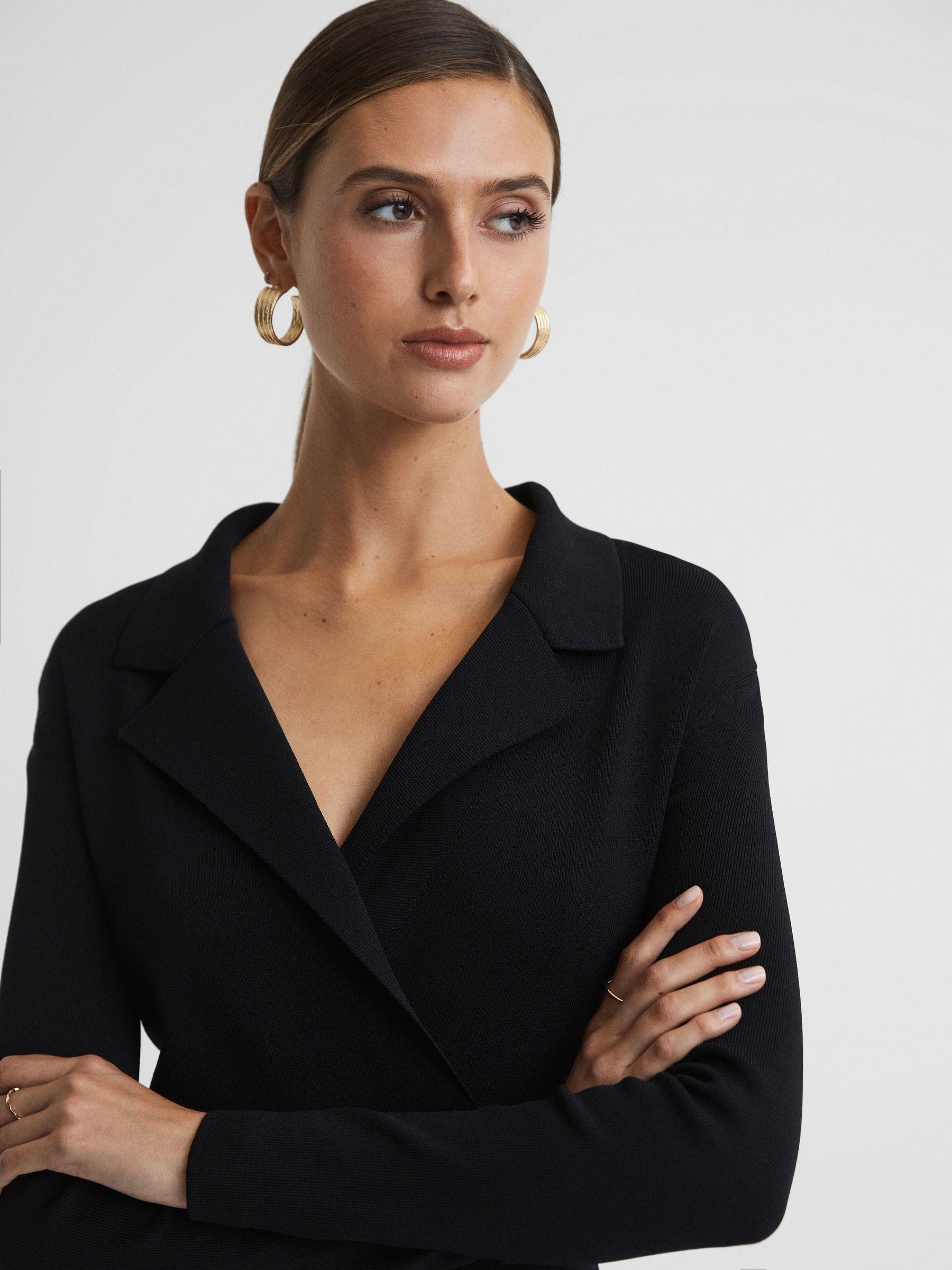 Double Breasted Mini Dress in Black Product Image