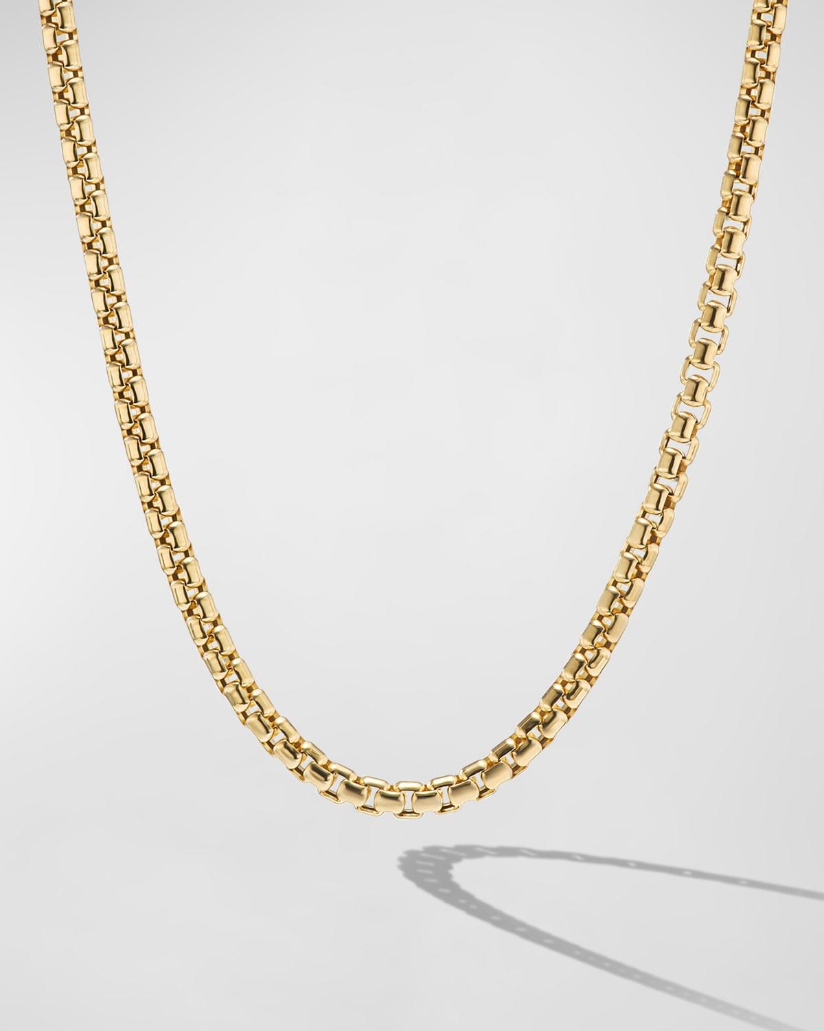 Mens Box Chain Necklace in 18K Gold, 2.7m, 26L Product Image