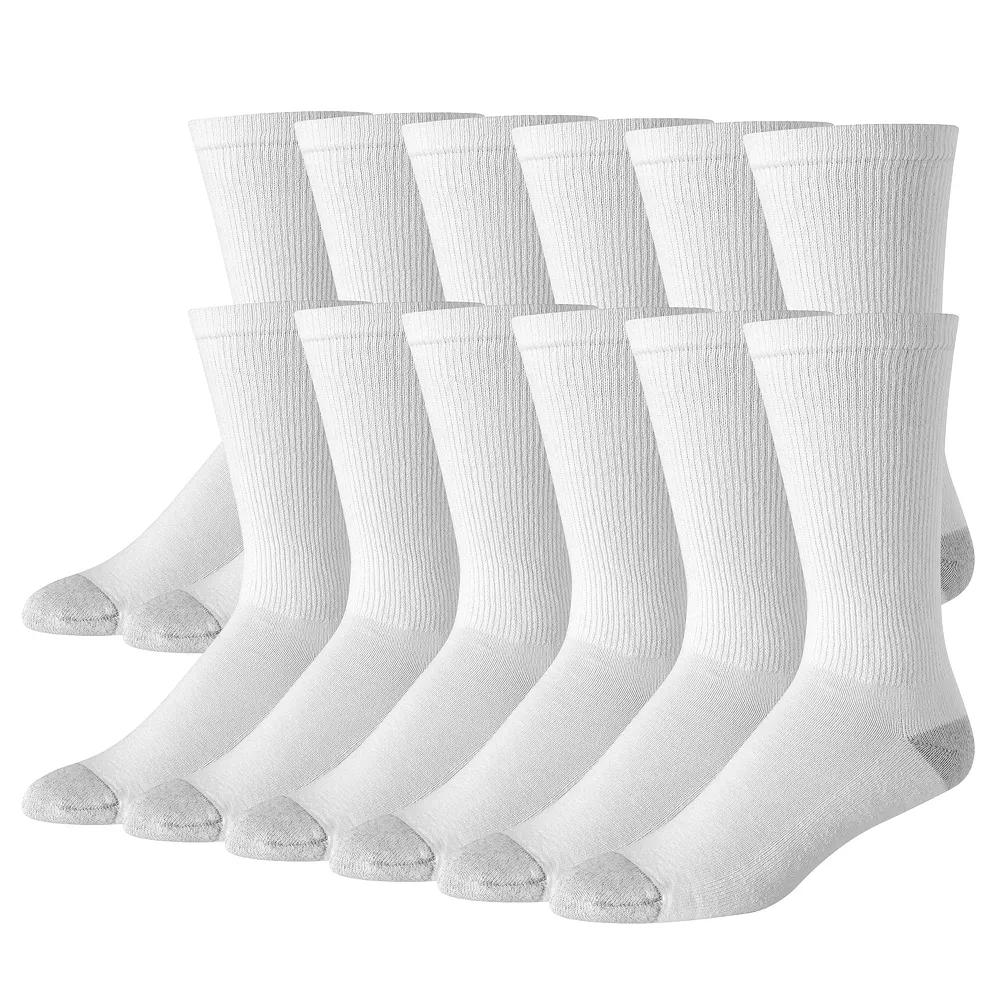 Men's Hanes® 12 Pack Ultimate Soft & Durable Crew Socks,  Product Image