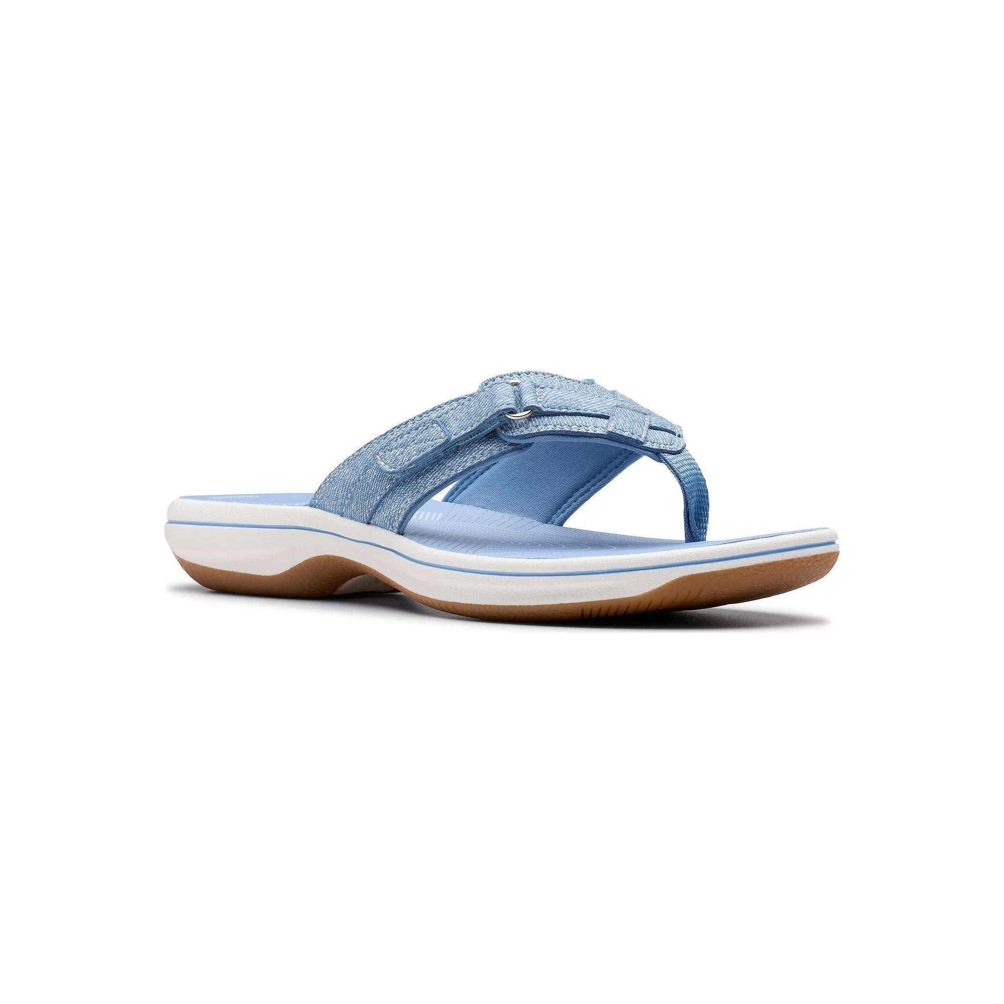 Clarks® Breeze Sea Cloudstepper Women's Flip Flop Sandals, Size: 8, Blue Product Image