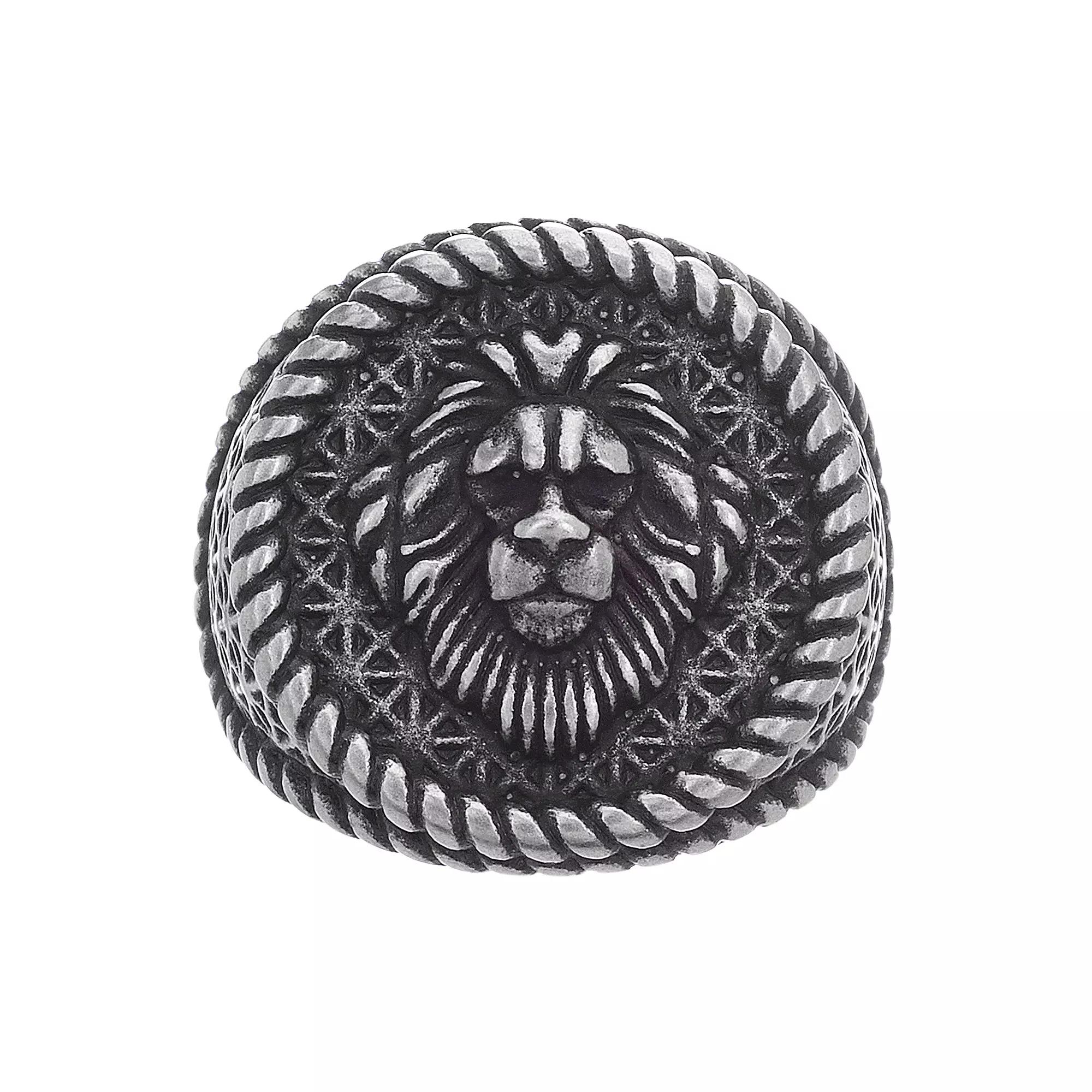 1913 Men's Stainless Steel Lion Head Ring, Size: 11 Product Image