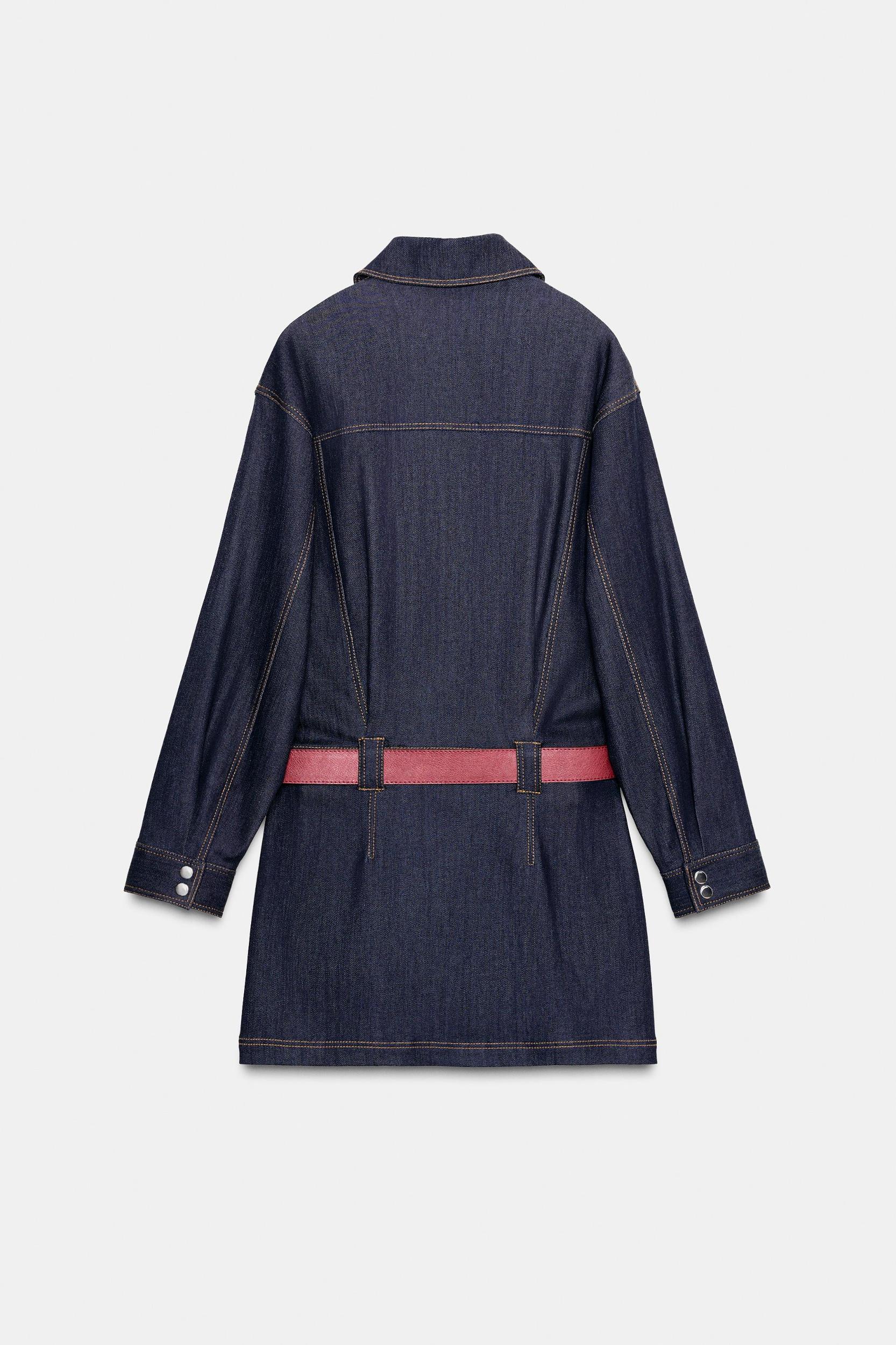 Z1975 SHORT DENIM BELTED DRESS Product Image