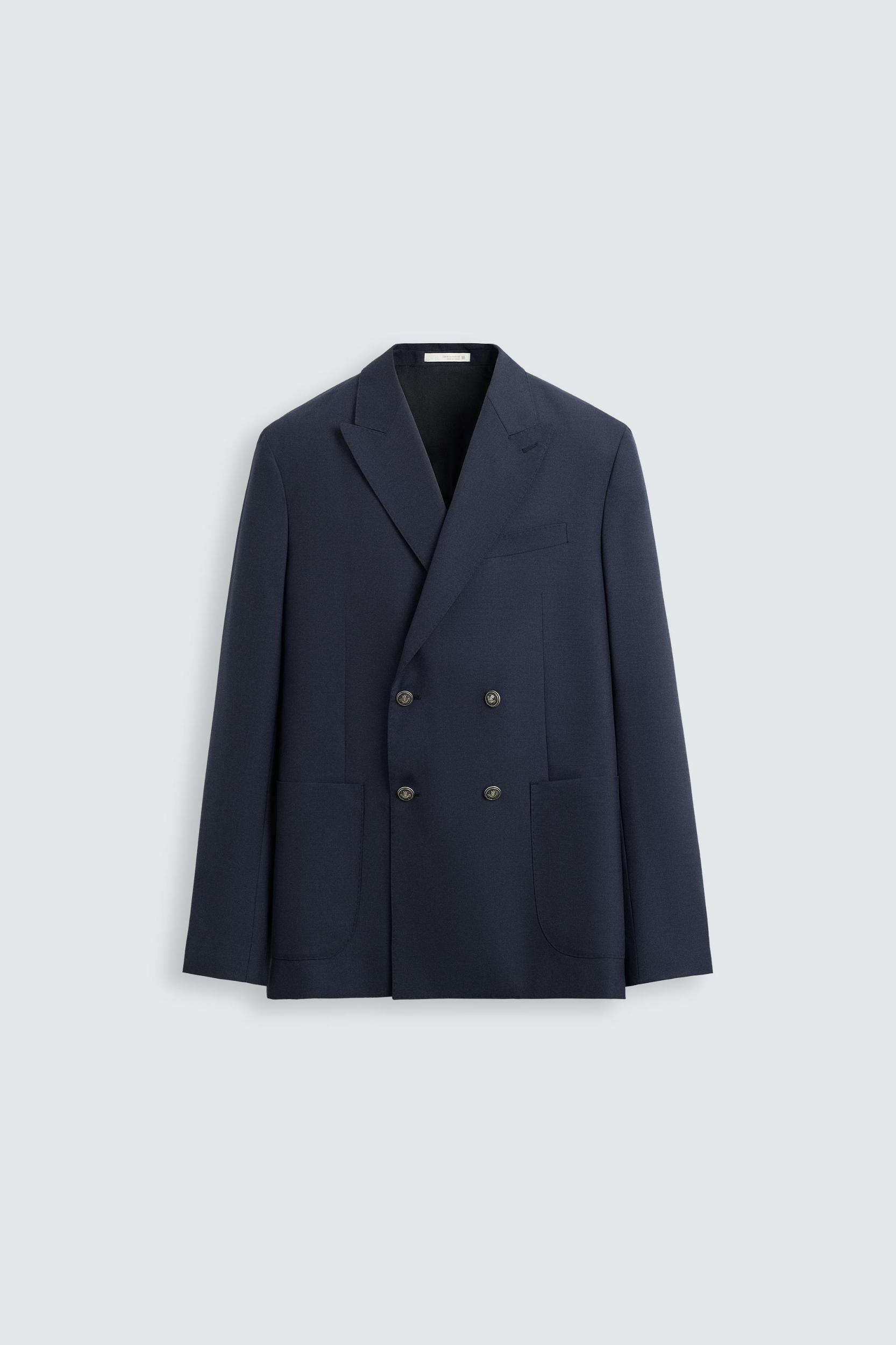 WOOL BLEND DOUBLE BREASTED BLAZER Product Image