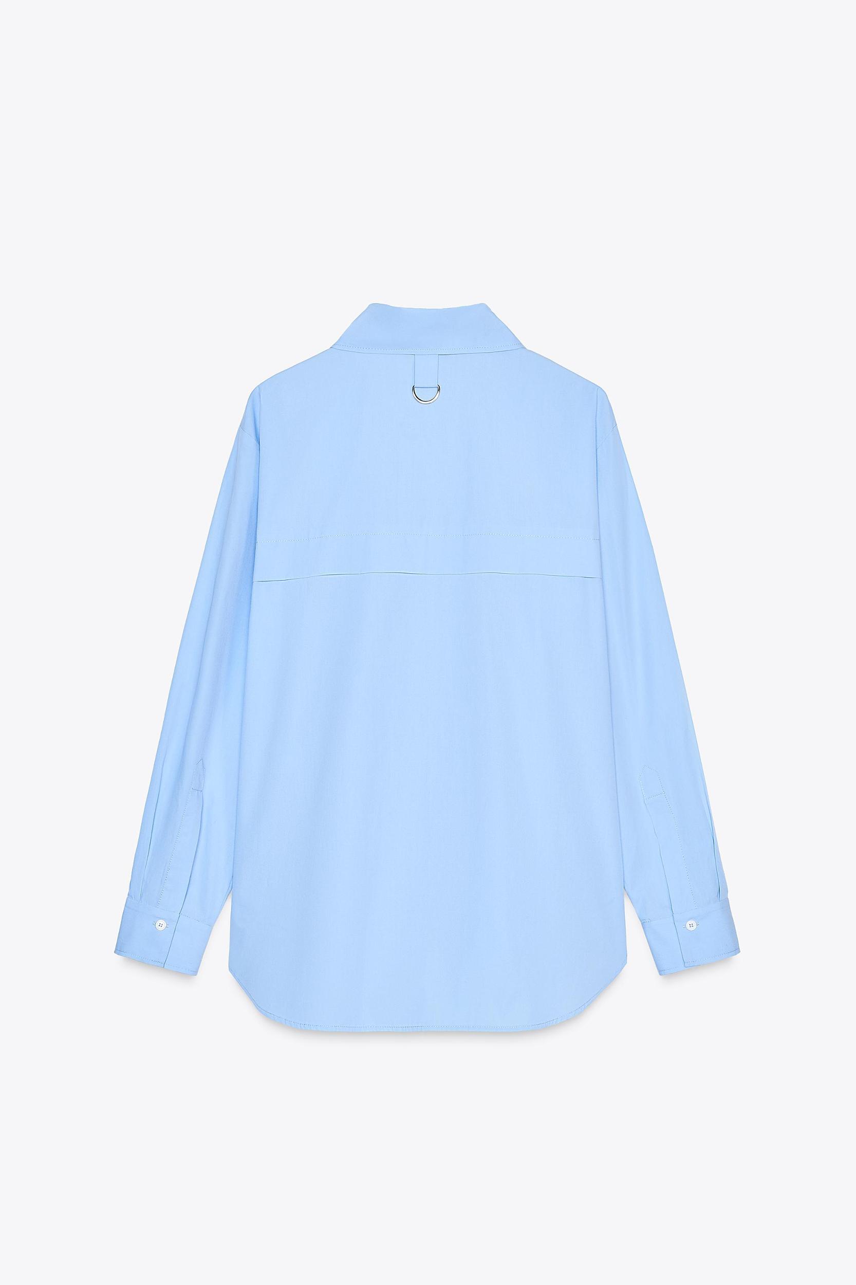 POPLIN SHIRT WITH BACK RING Product Image