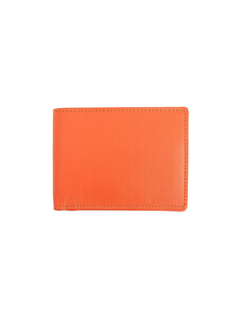 RFID-Blocking Slim Bi-Fold Leather Wallet Product Image