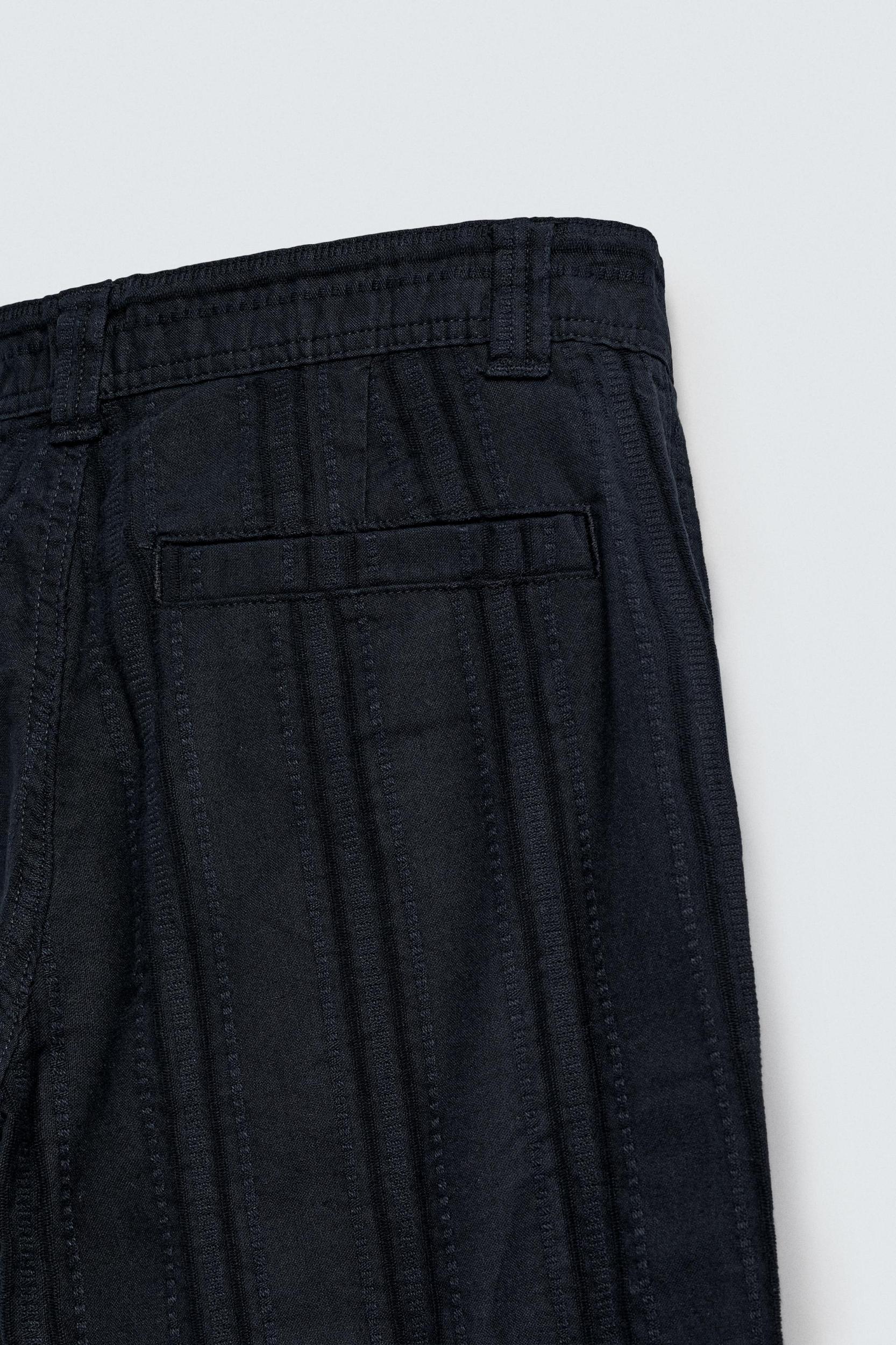 JACQUARD STRIPED PANTS Product Image