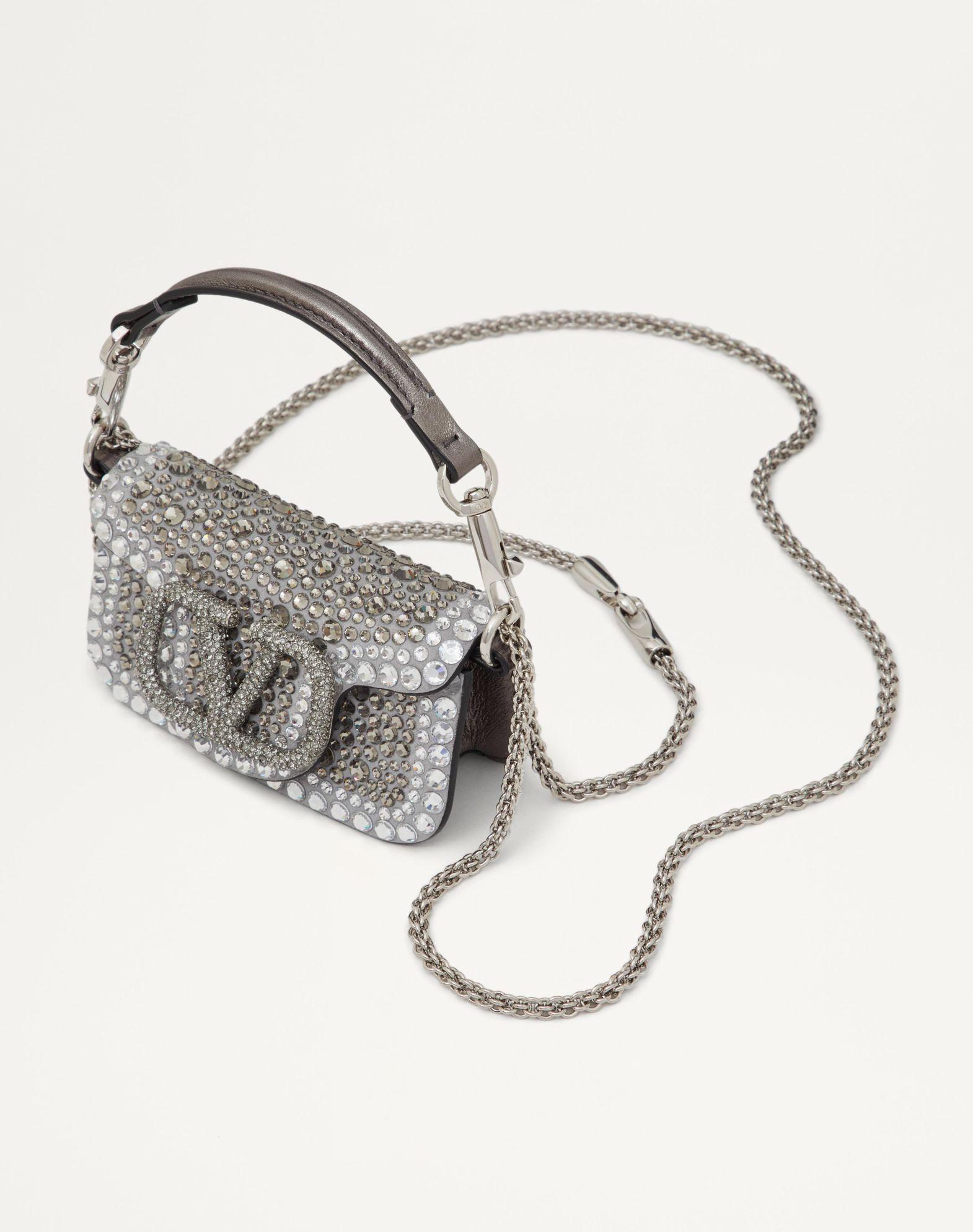 Micro Valentino Garavani Locò Chain Bag With Rhinestones Product Image