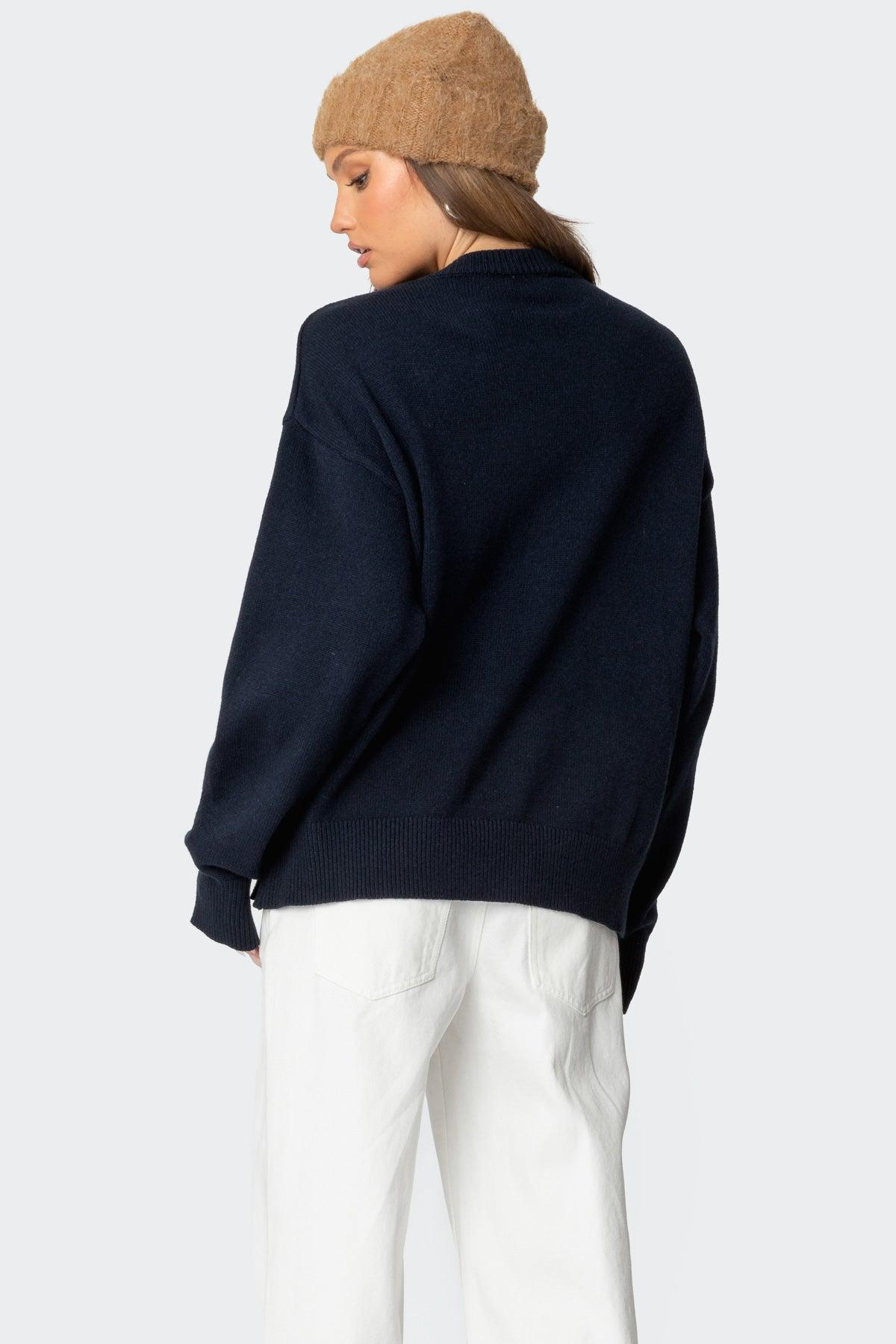 Swan Oversized Knit Sweater Product Image