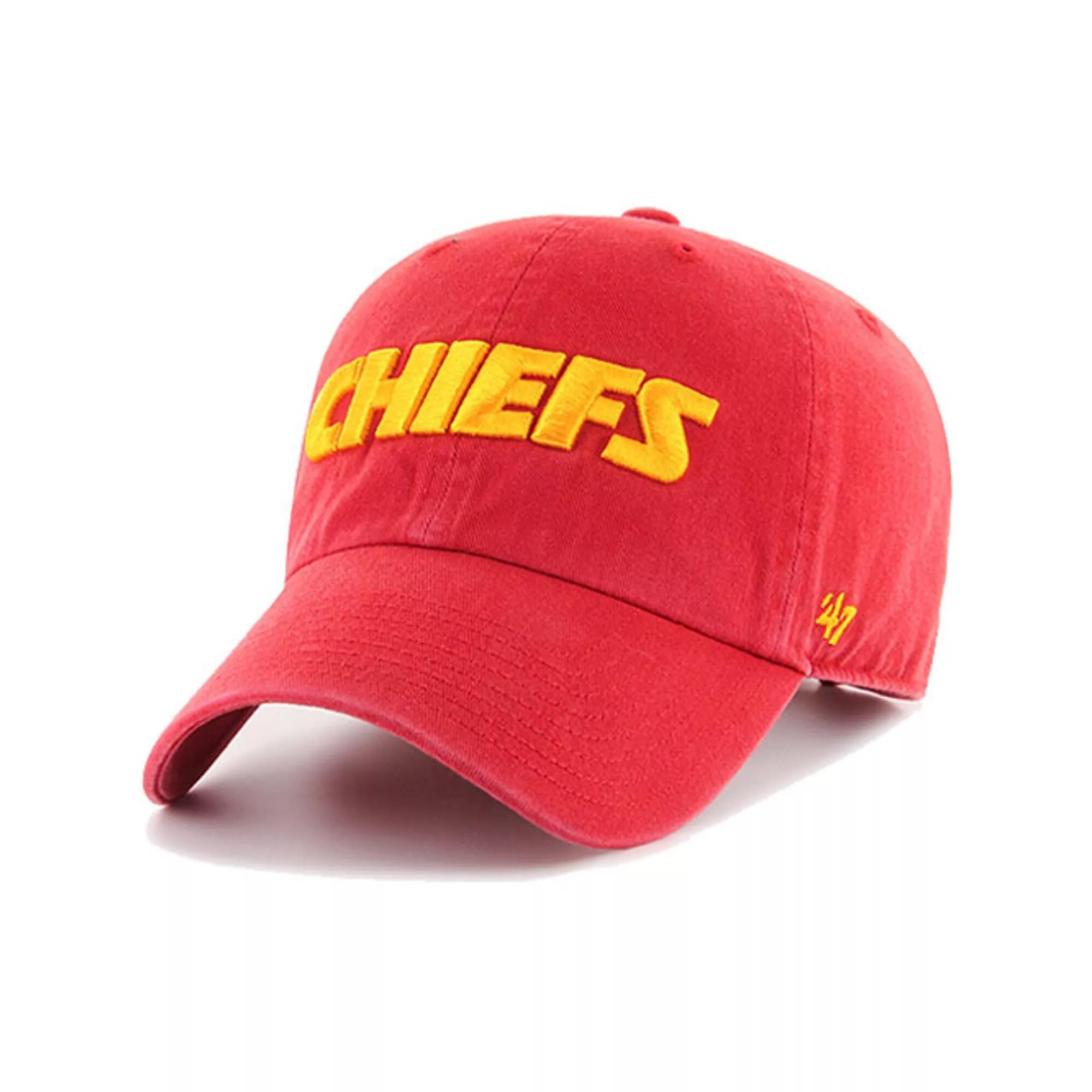 Men's '47 Red Kansas City Chiefs Clean Up Script Adjustable Hat Product Image