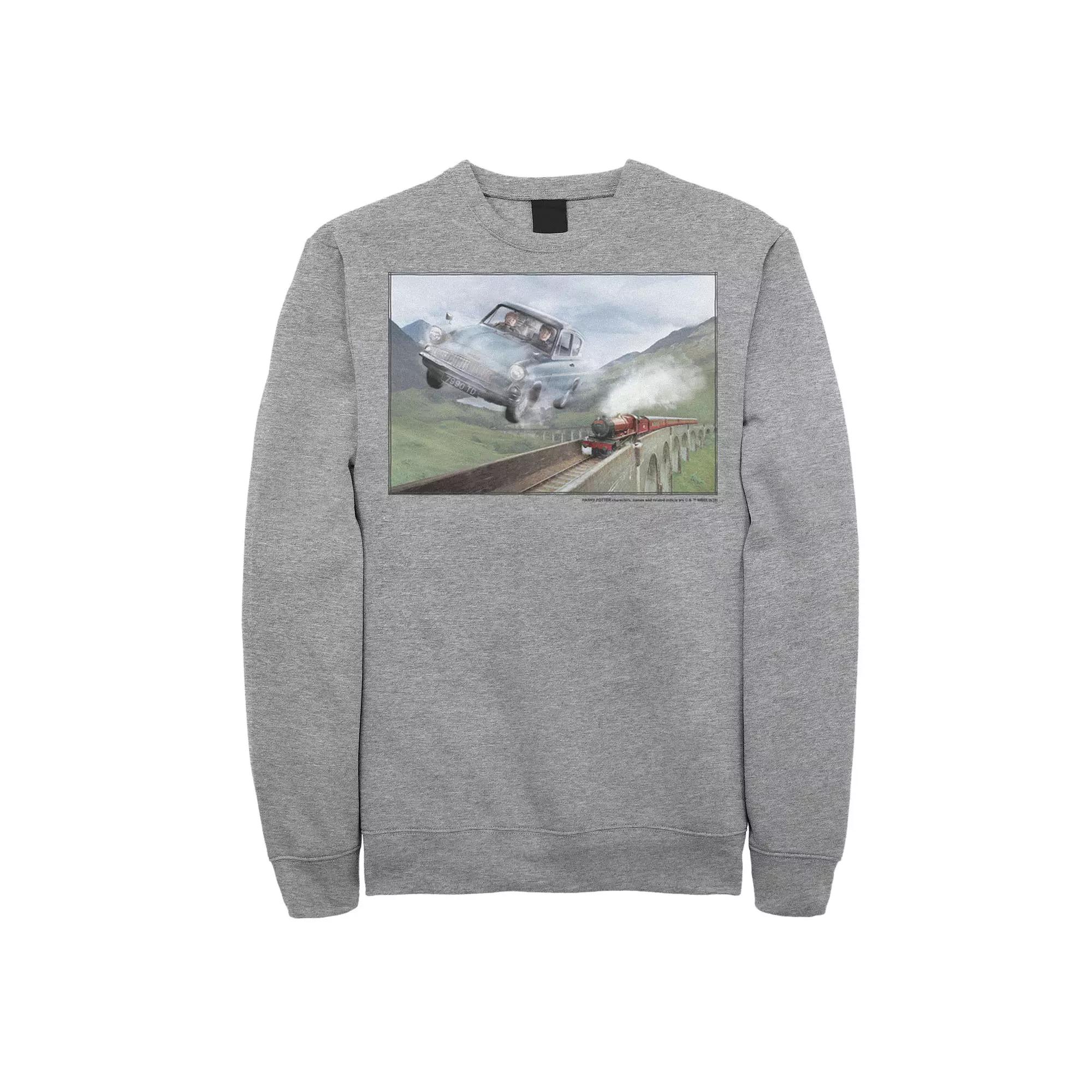 Men's Harry Potter Racing The Hogwarts Express Portrait Sweatshirt,  Product Image