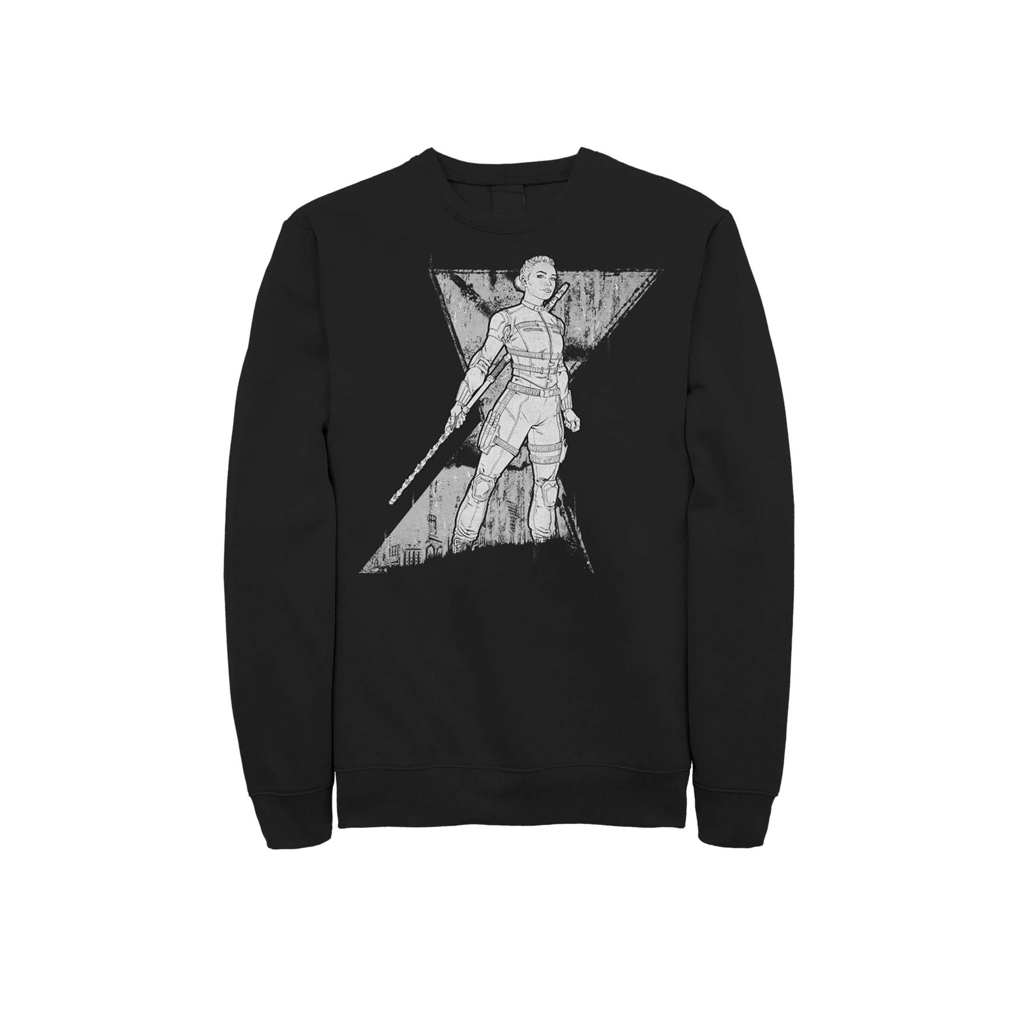 Men's Marvel Black Widow Yelena Sketch Logo Sweatshirt,  Product Image