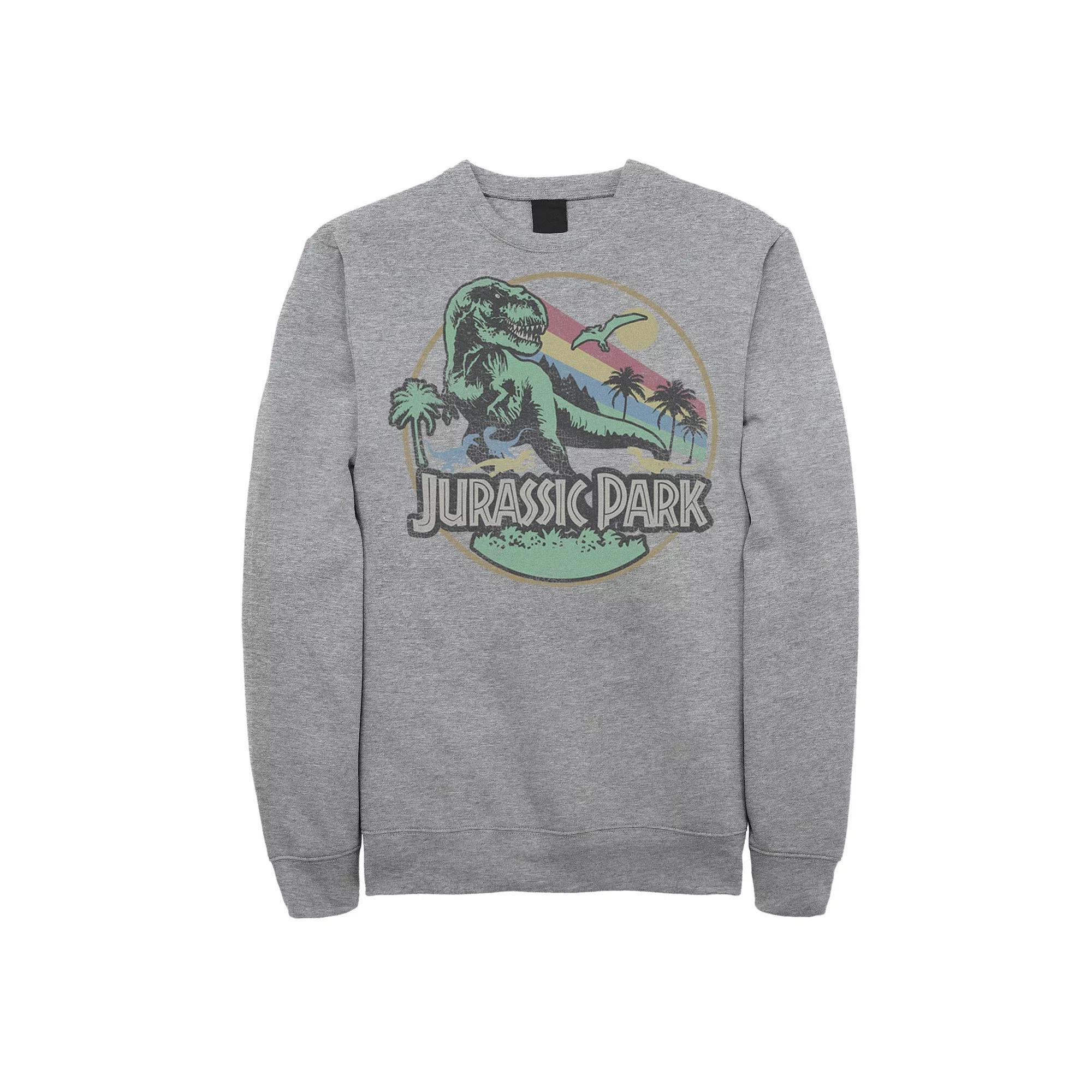 Men's Jurassic Park Retro Circle Color Stripes Sweatshirt,  Product Image