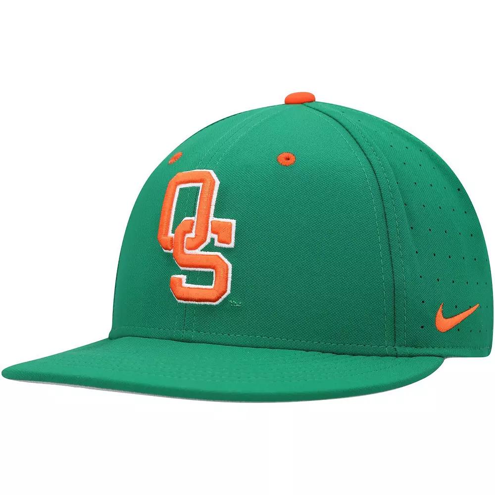 Men's Nike Green Oklahoma State Cowboys Aero True Baseball Performance Fitted Hat,  Product Image
