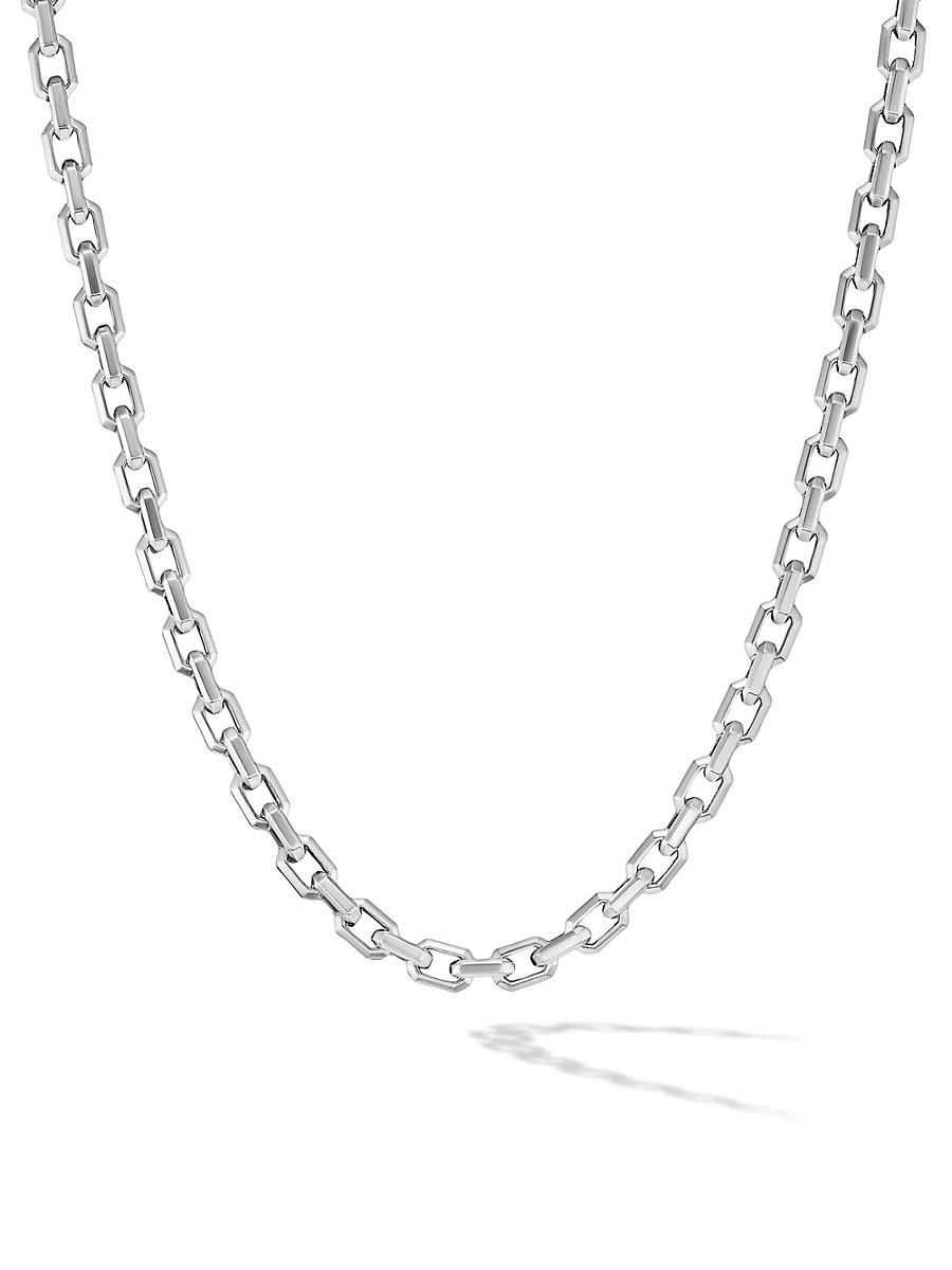 Mens Streamline Heirloom Chain Link Necklace in Sterling Silver Product Image