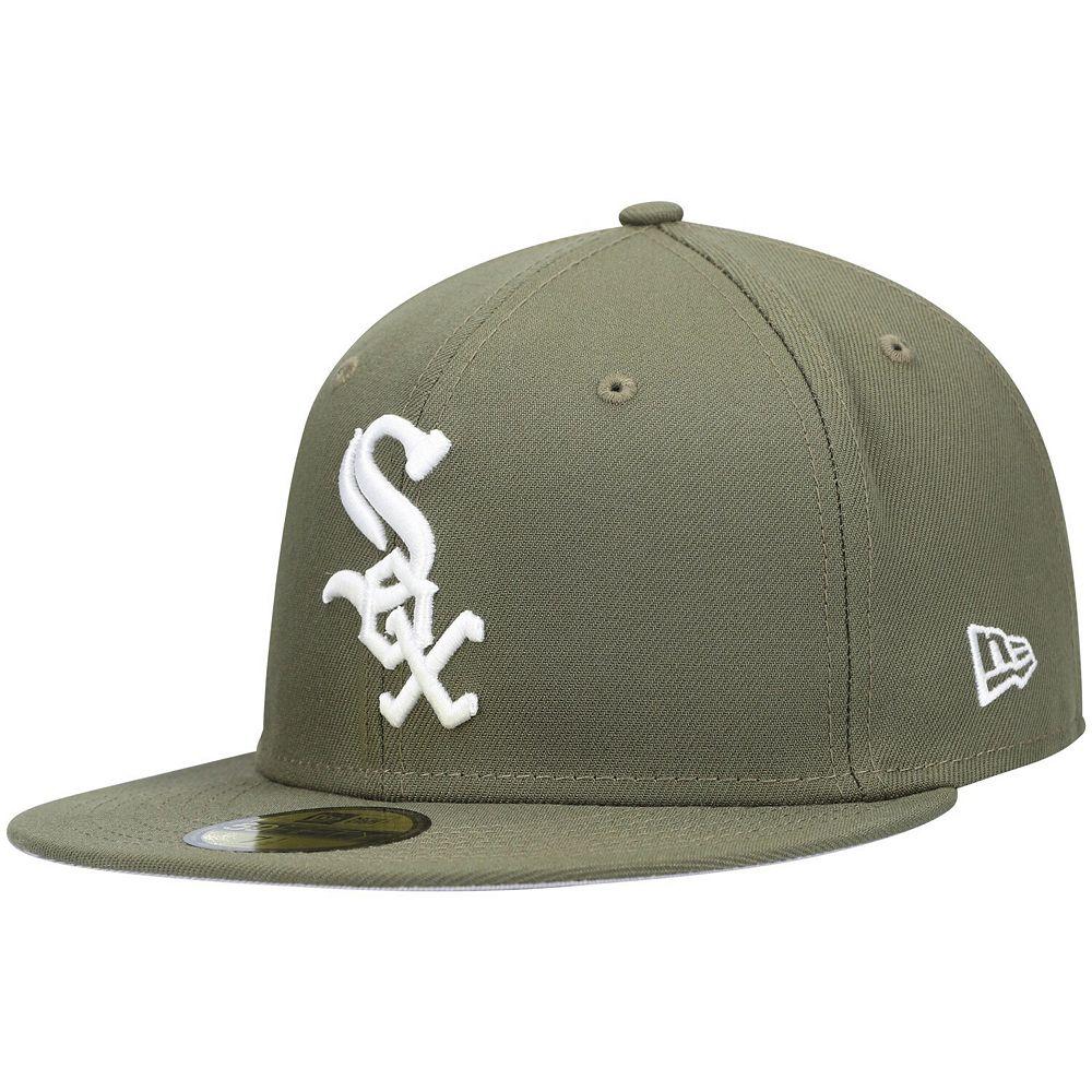 Men's New Era Olive Chicago White Sox Logo White 59FIFTY Fitted Hat,  Product Image