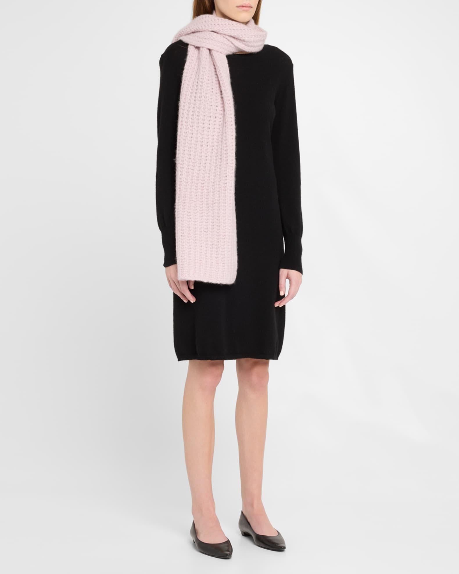 Cashmere Blend Boucle Knitted Scarf Product Image