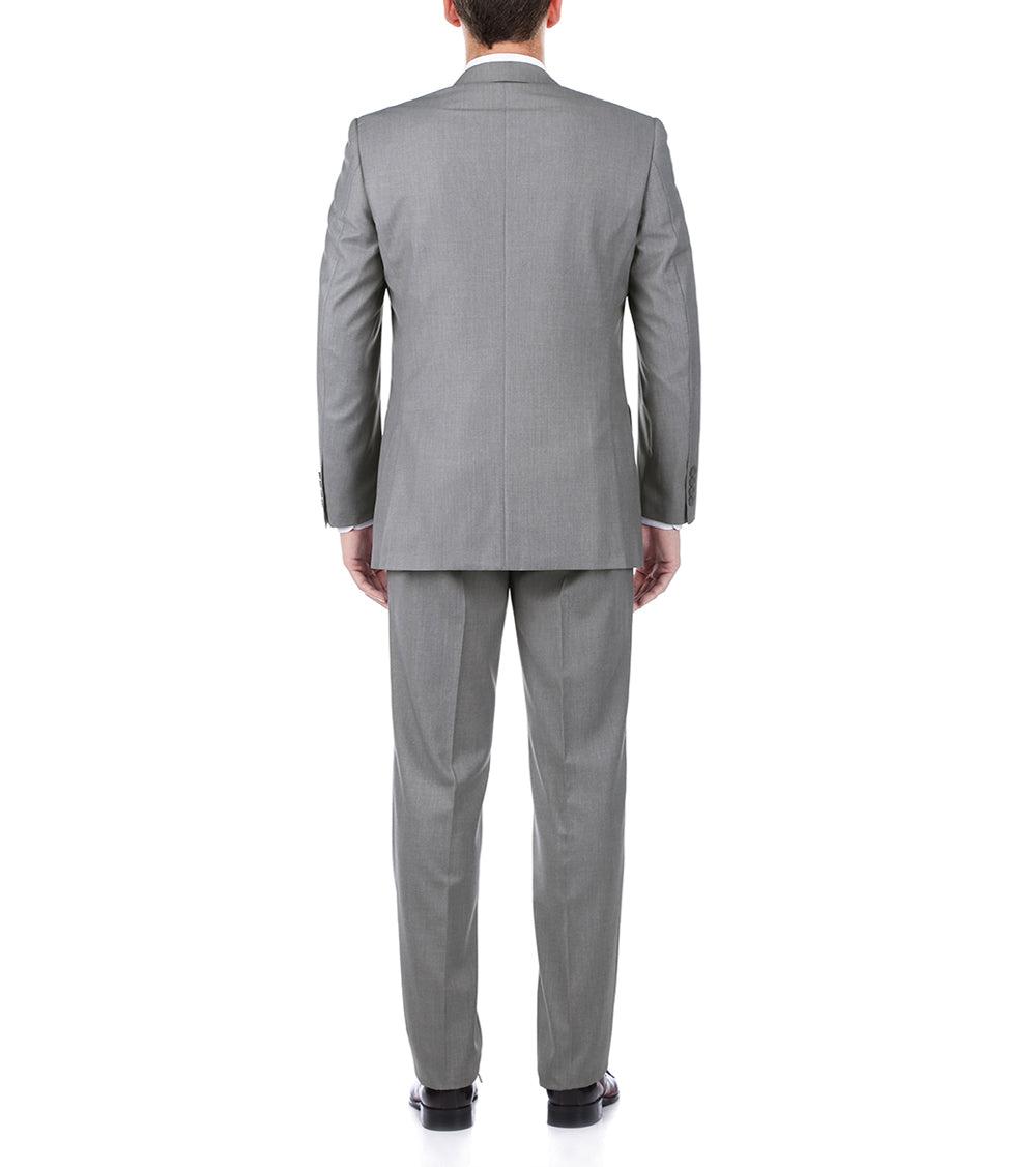 (36R, 36S, 38L, 48L, 54R) 100% Virgin Wool Regular Fit Light Gray Suit Product Image