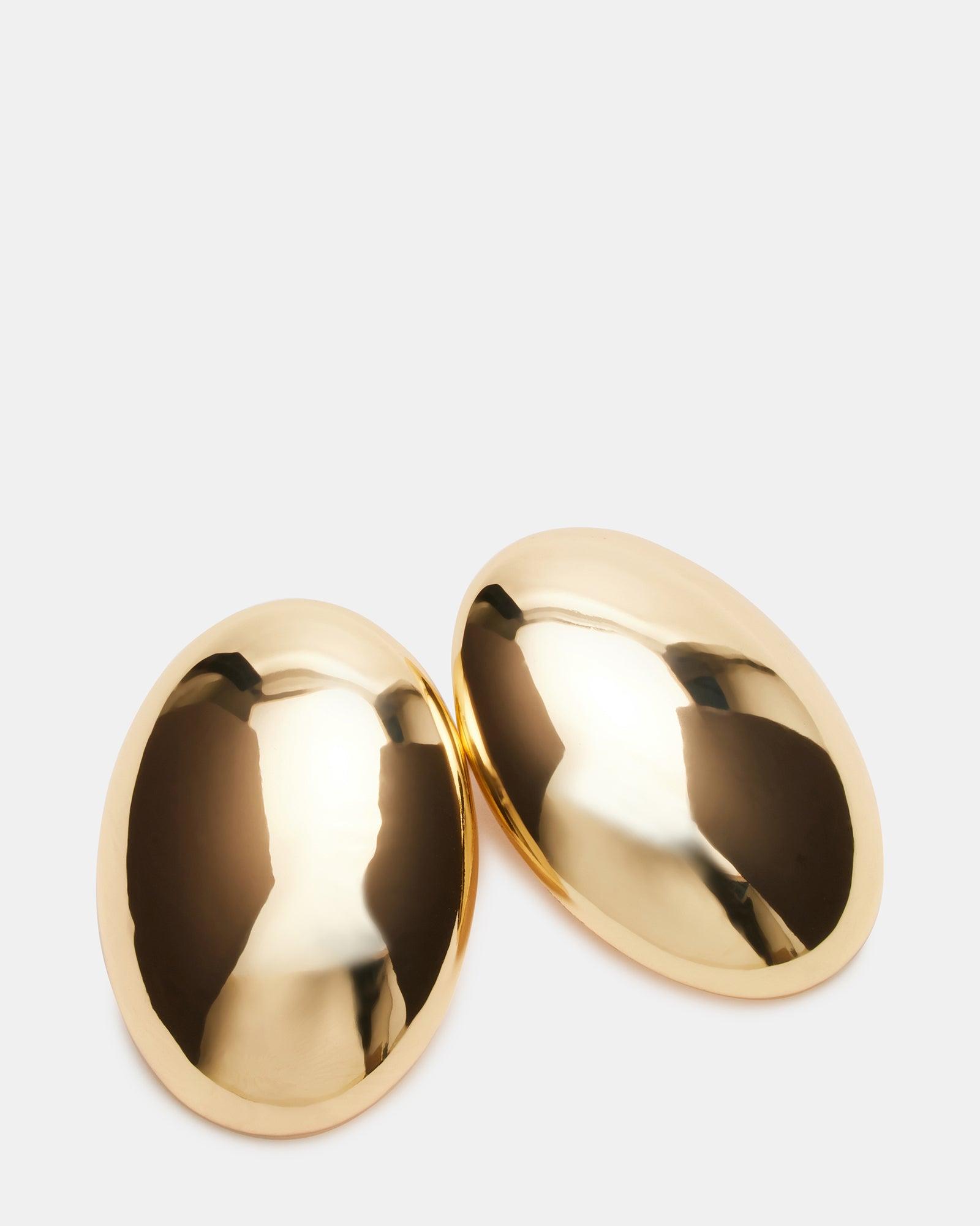 OVAL STUD EARRINGS GOLD Female Product Image