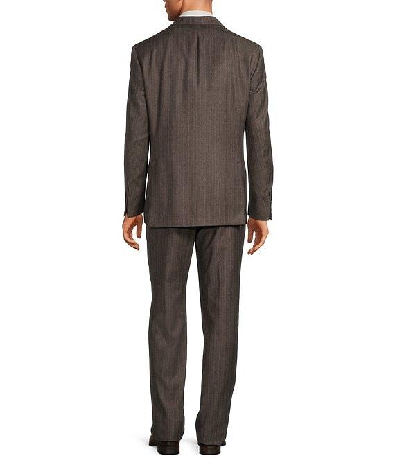Hart Schaffner Marx New York Modern Fit Flat Front Stripe Pattern 2-Piece Suit Product Image