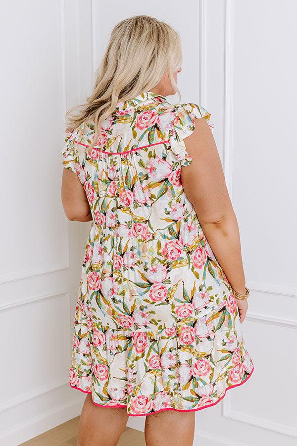 Garden Charm Babydoll Mini Dress Curves Product Image