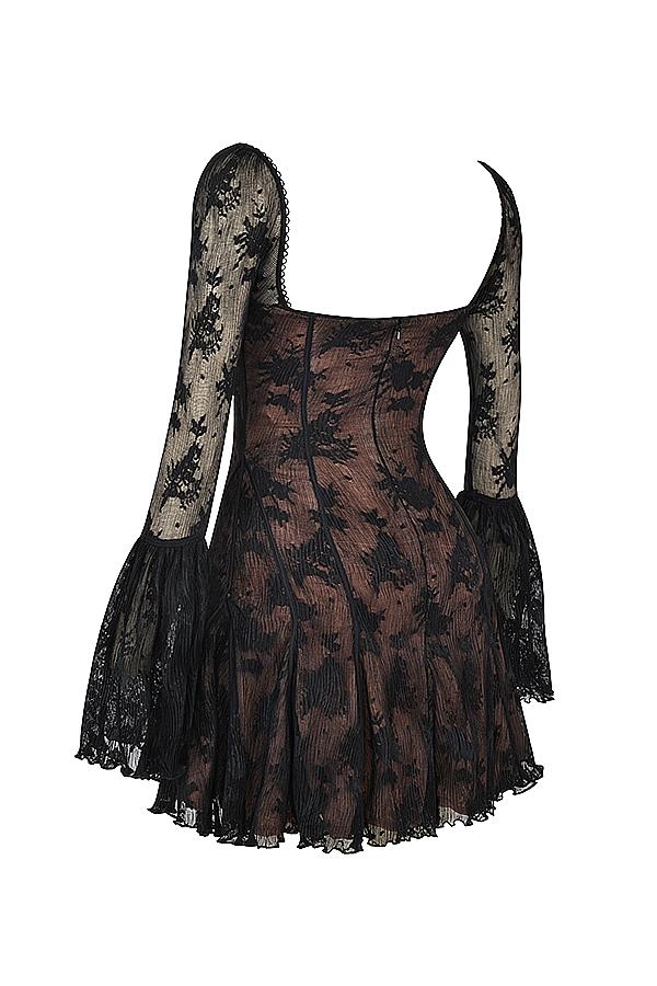 Analissa  black lace corset dress Product Image