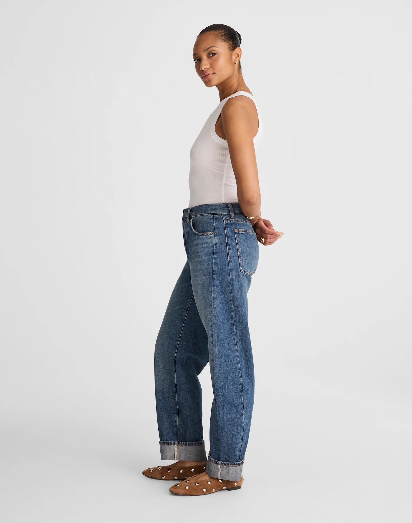 The Curvy Pieced Barrel-Leg Jean Product Image
