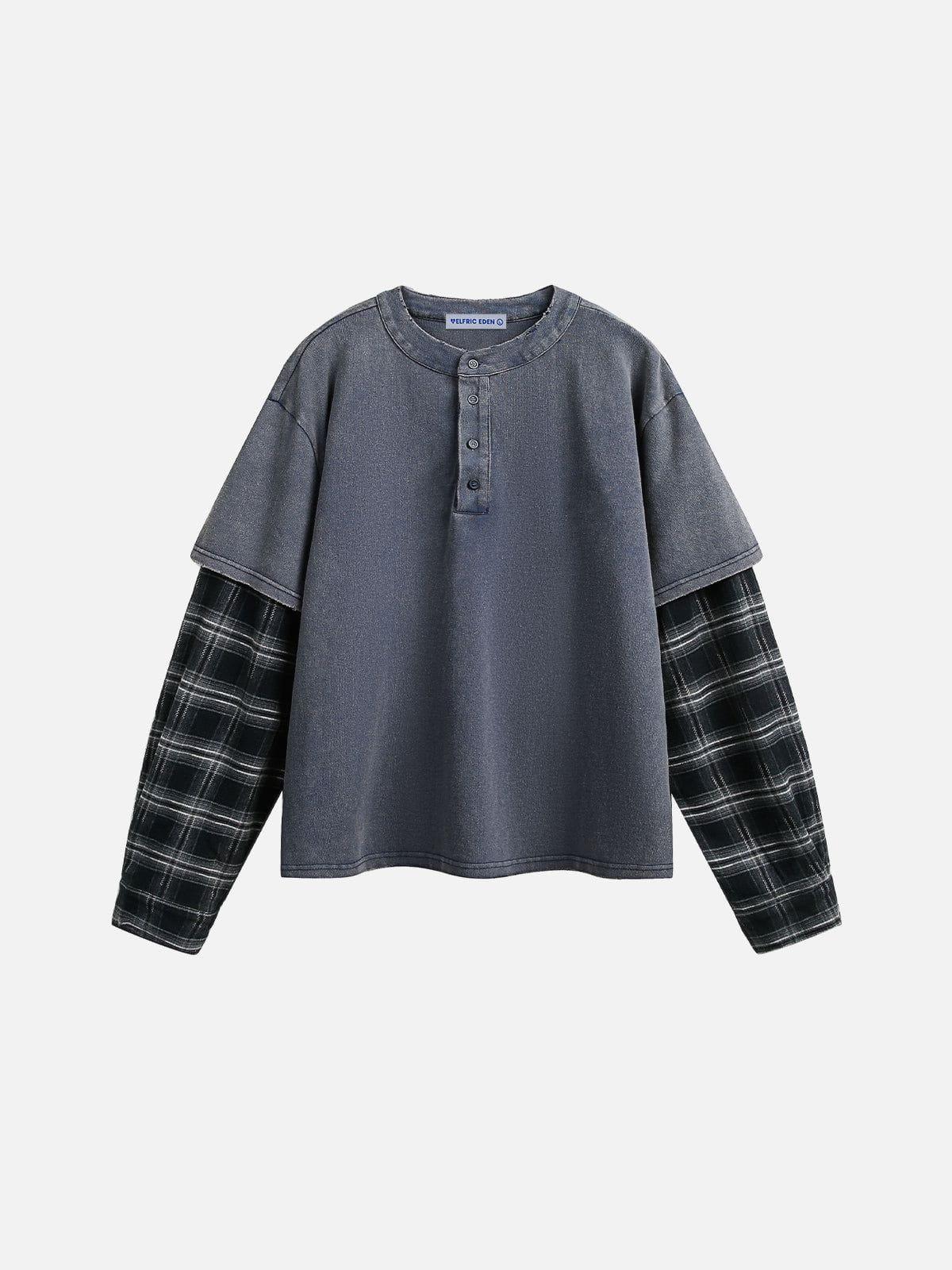 Aelfric Eden Plaid Layered Long Sleeve Tee Product Image