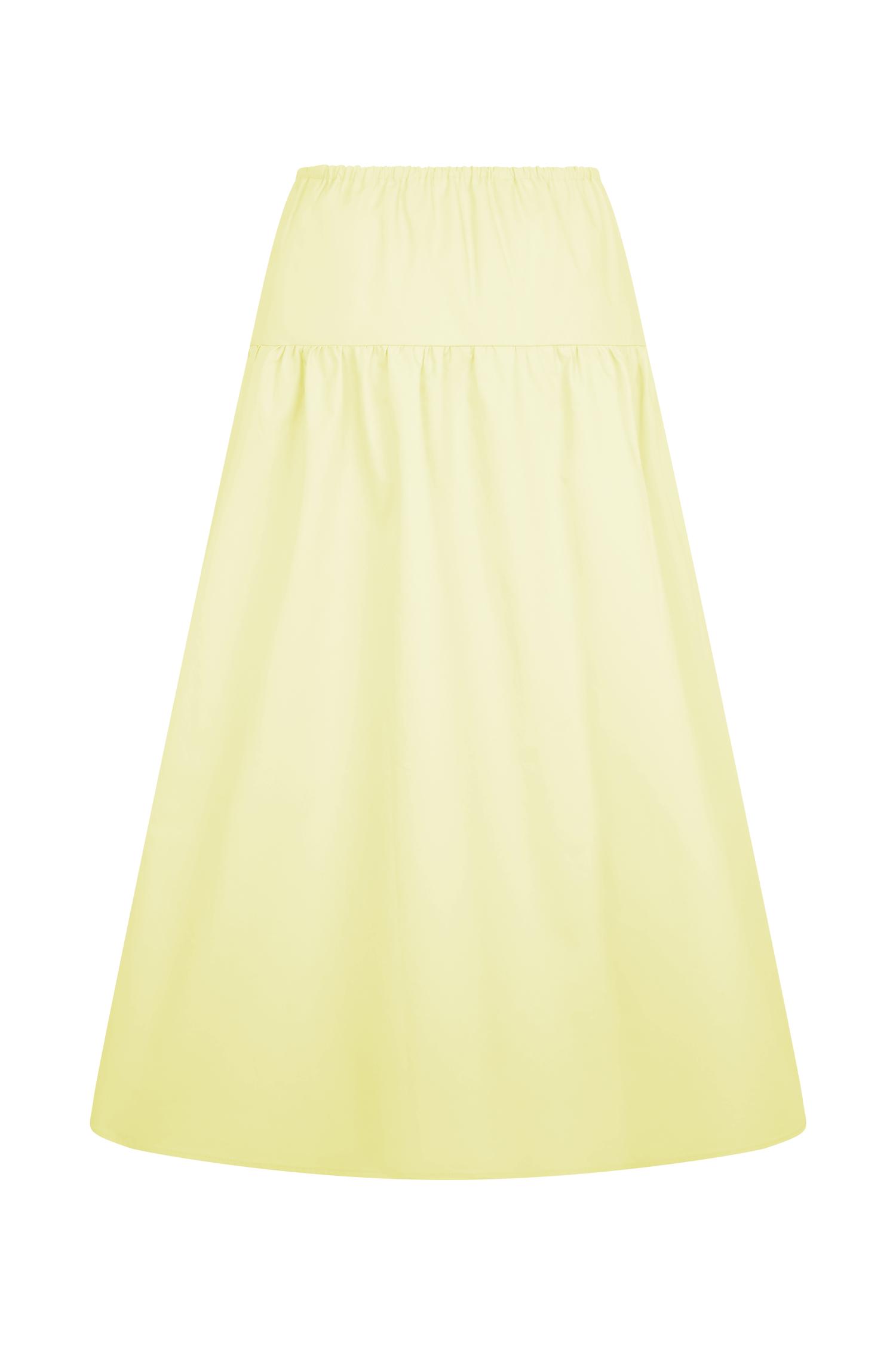 Amirah Midi Skirt - Lemon Product Image