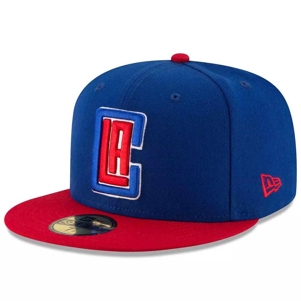 Men's New Era Royal/Red LA Clippers Official Team Color 2Tone 59FIFTY Fitted Hat,  Product Image