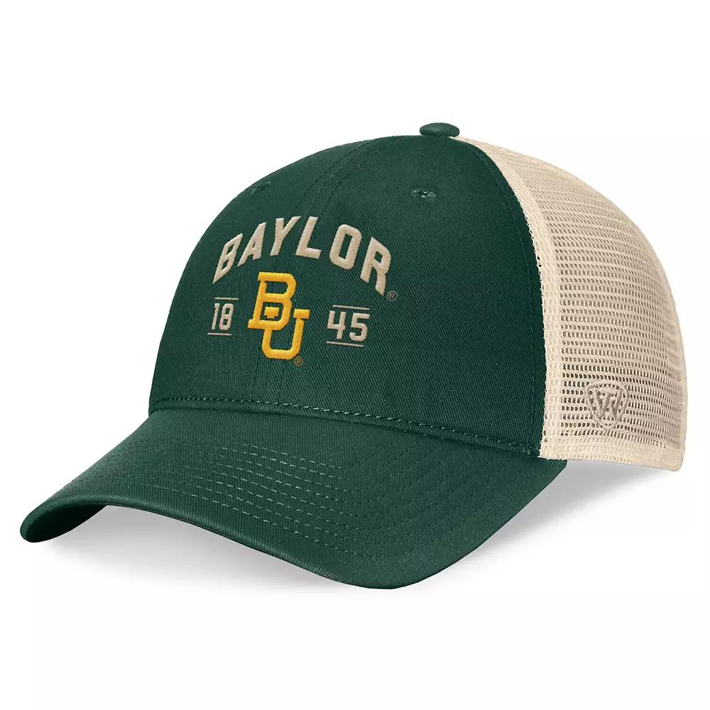 Men's Top of the World Green Baylor Bears Heritage Waylon Trucker Adjustable Hat, Bay Green Product Image