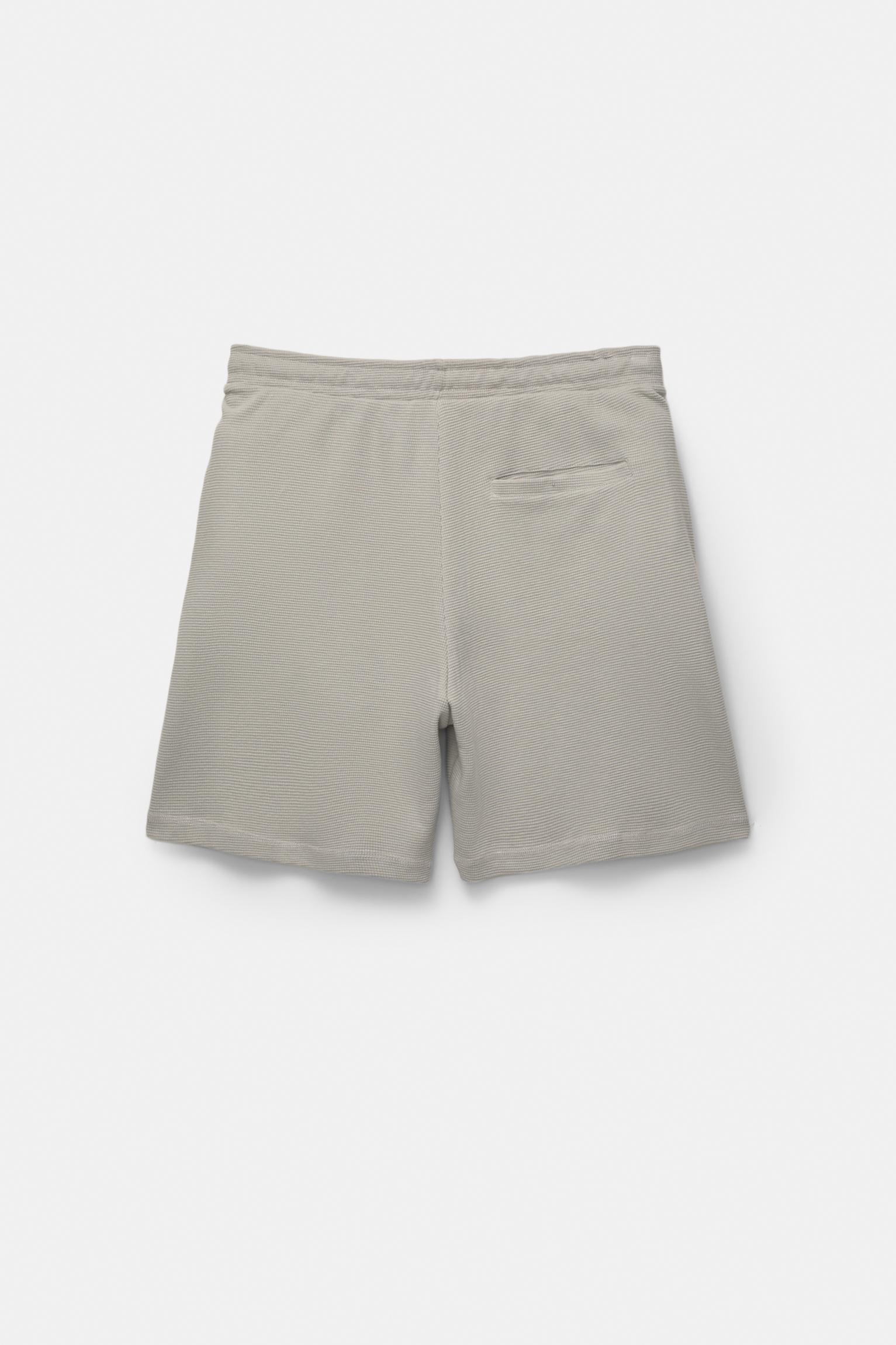 Jogger Bermuda shorts in waffle-knit fabric Product Image