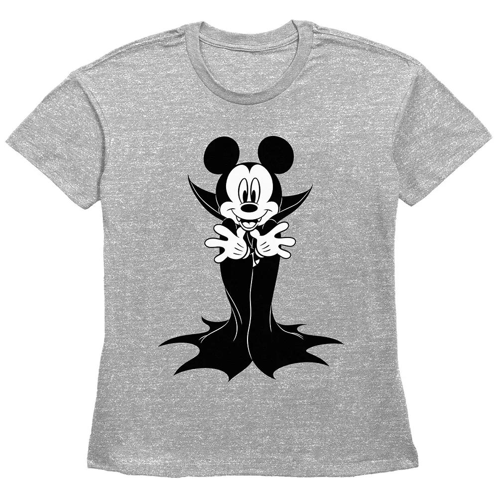 Disney's Mickey Mouse Juniors' In Vampire Costume Graphic Tee, Women's, Size: Large, Grey Gray Product Image