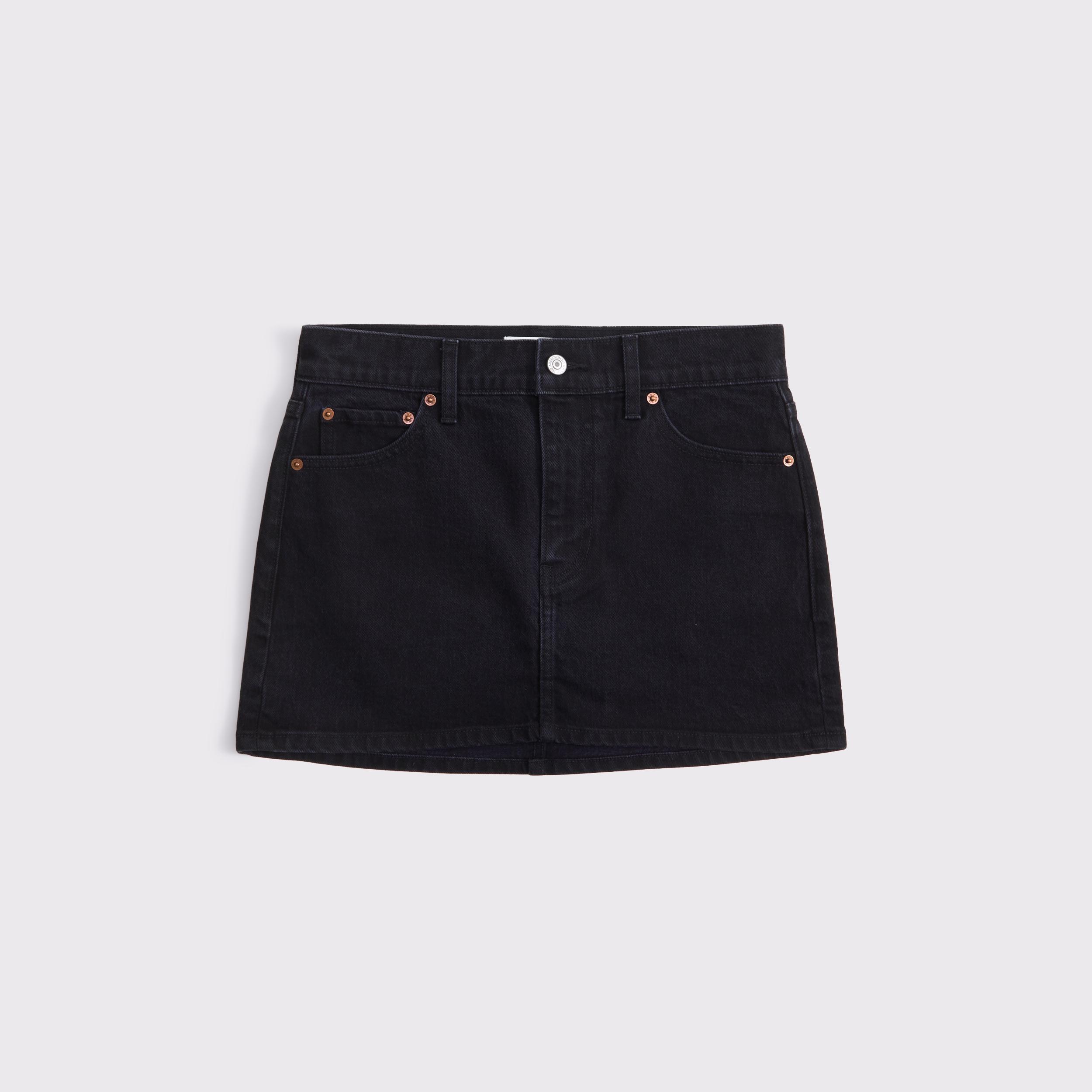 Mid Rise Denim Mini Skirt Product Image