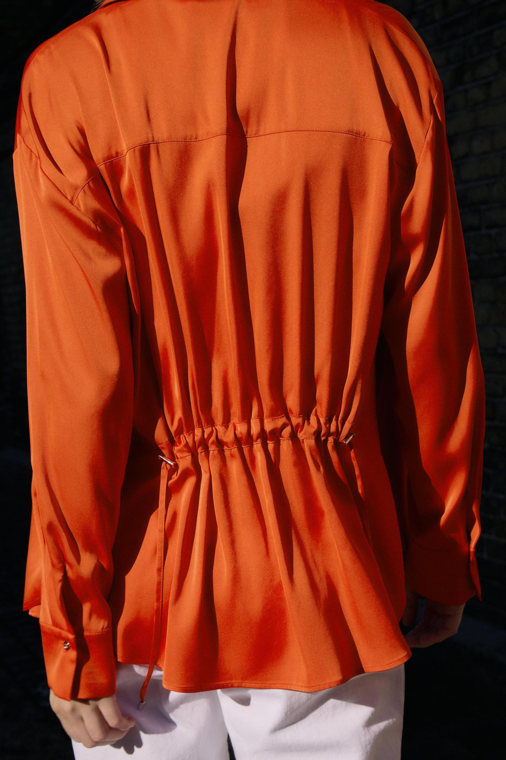 FLOWY SATIN EFFECT SHIRT Product Image