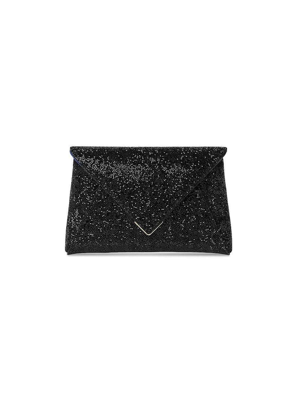 Womens Lee Pouchet Small Swarovski Rock Crystal with Gold Hardware Product Image