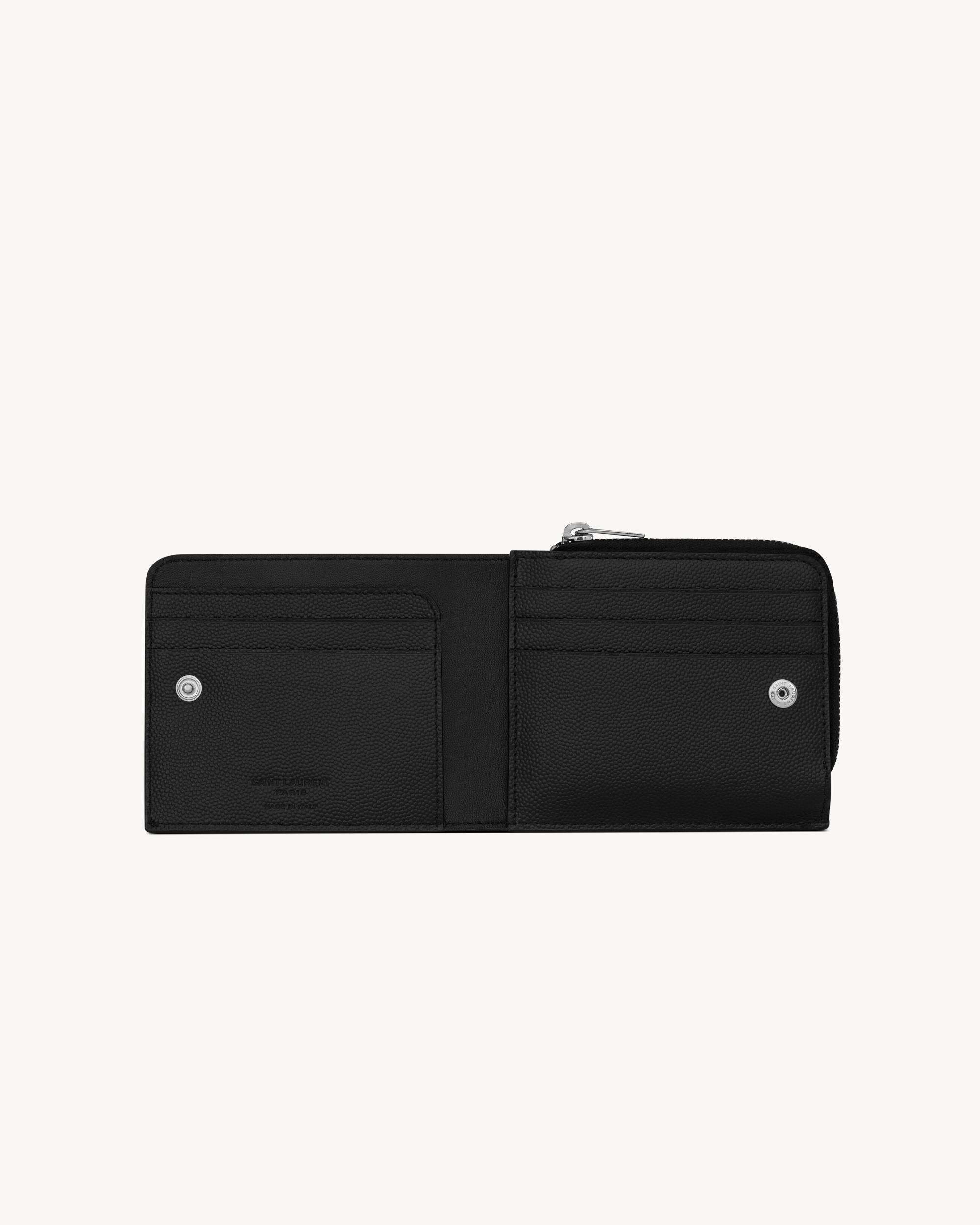 East/West zip-around wallet in grain de poudre leather Product Image