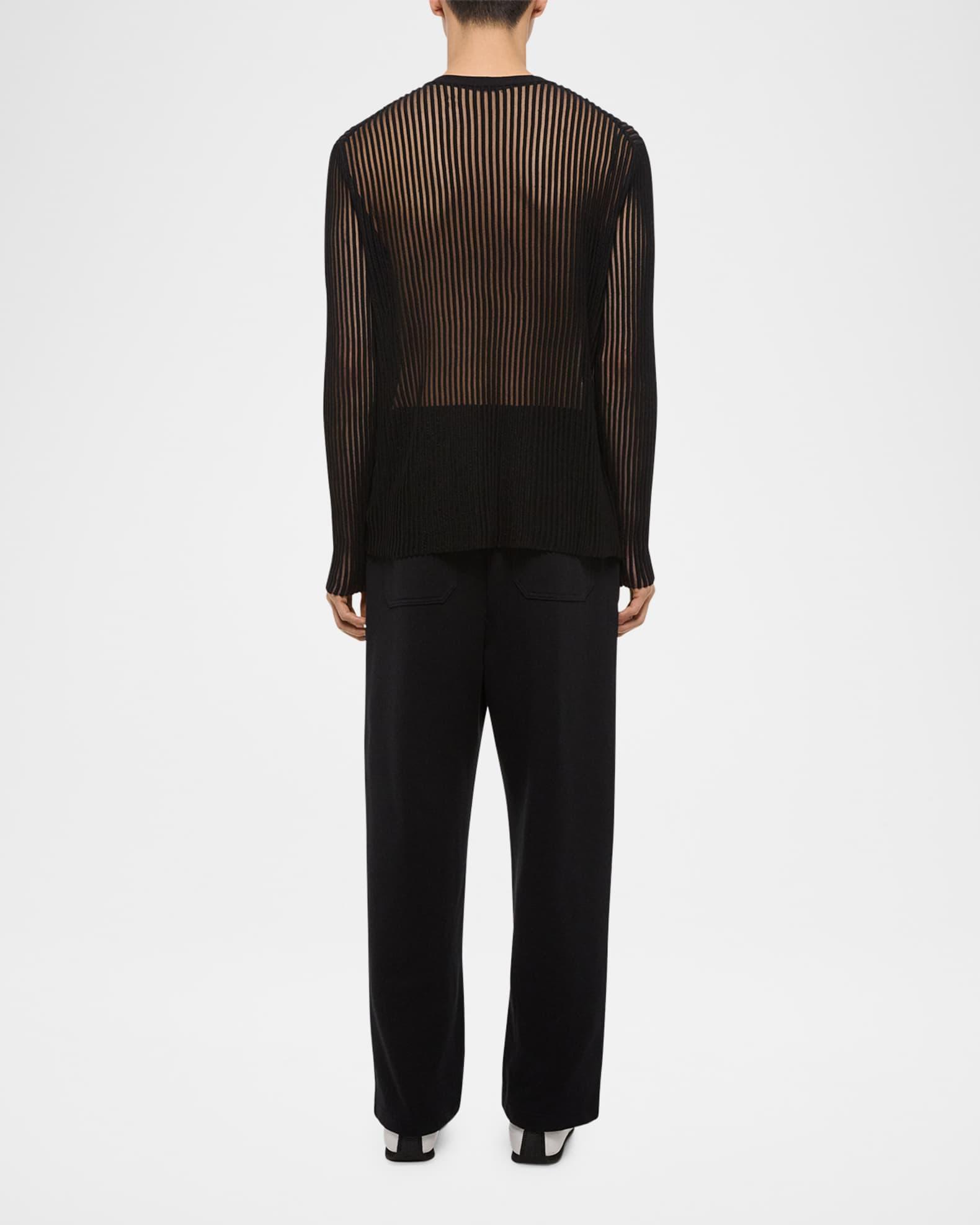 Men's Sheer Vertical Ribbed Top Product Image