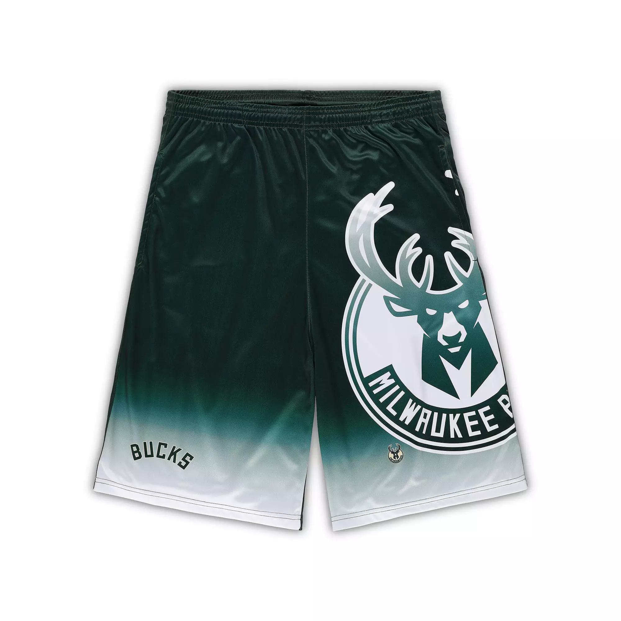 Men's Fanatics Branded Hunter Green Milwaukee Bucks Big & Tall Graphic Shorts, Size: 2XB, Team Product Image