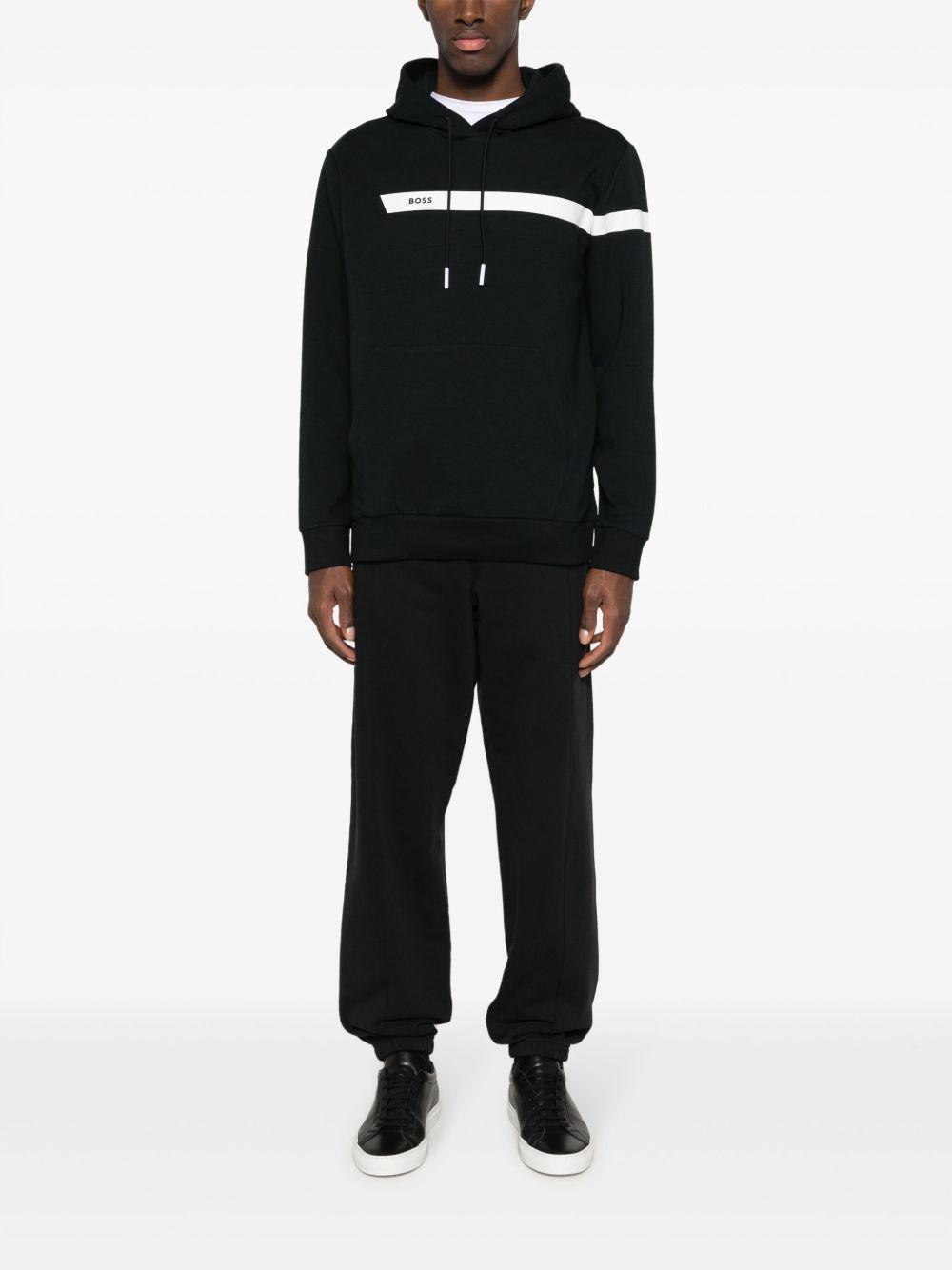 logo-print cotton blend hoodie Product Image