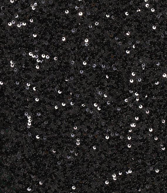 Never Fully Dressed Plus Size Sequin Crew Neck Short Sleeve Top Product Image