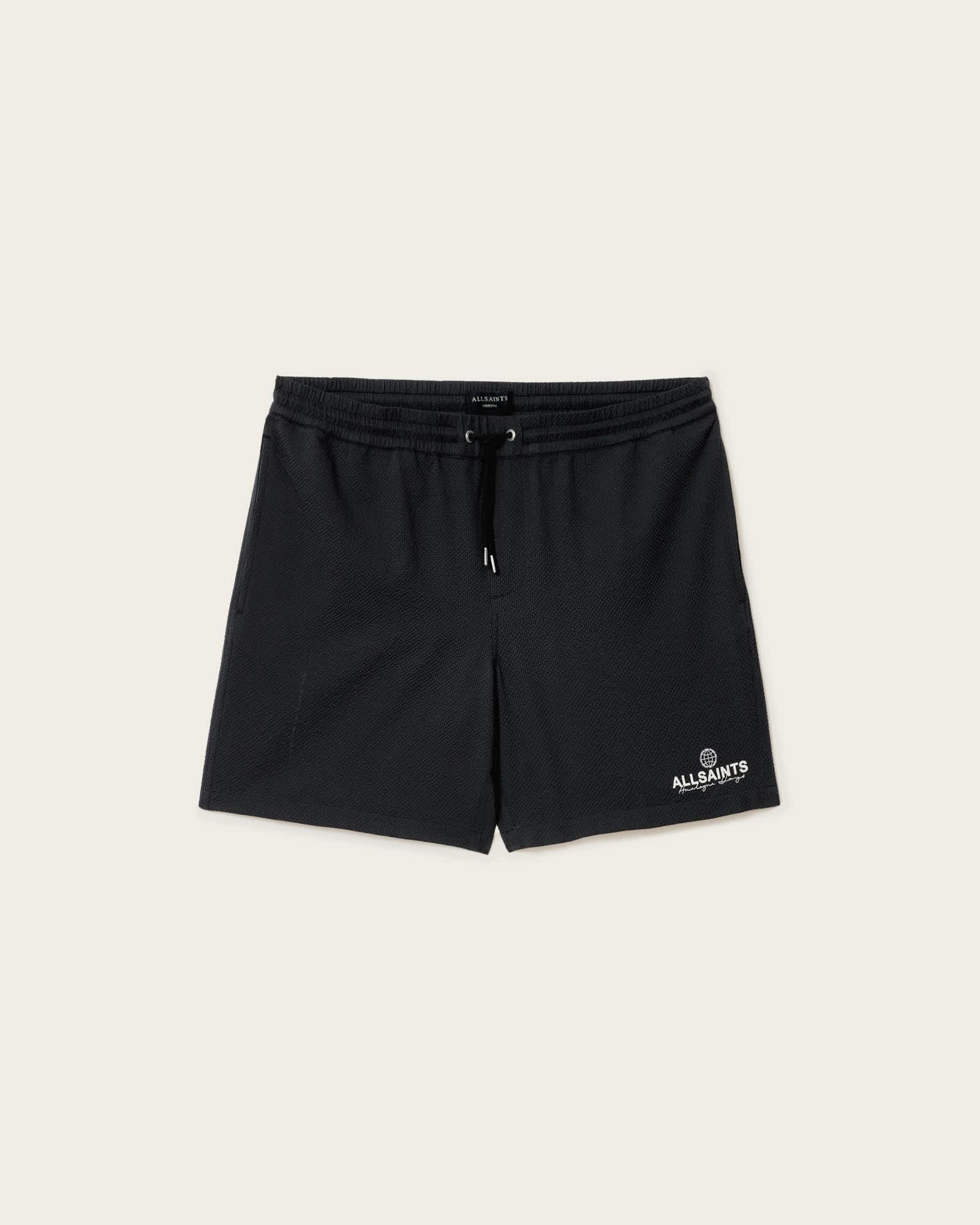 Emblem Slim Fit Swim Shorts Washed Black | ALLSAINTS US Product Image