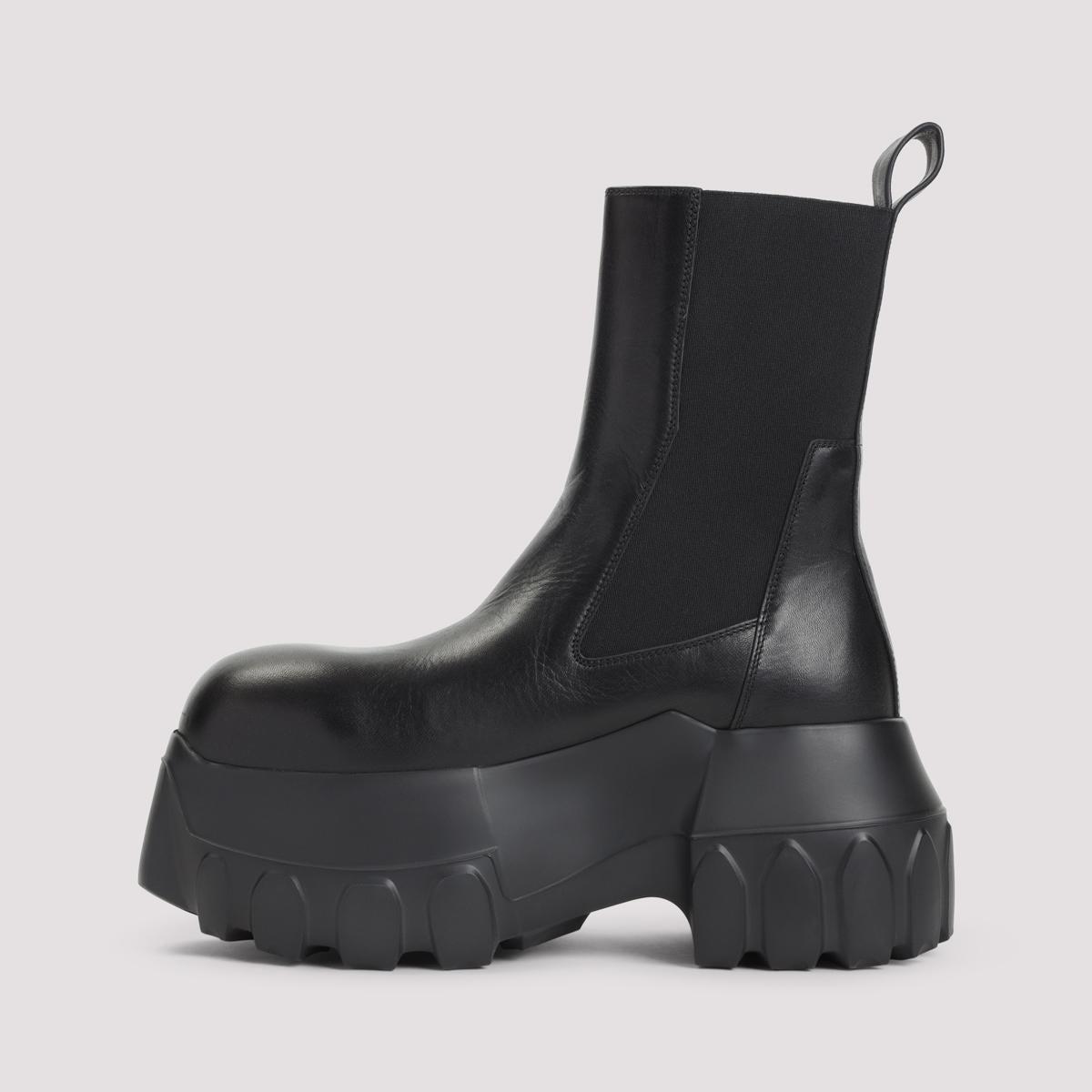 Black Hollywood Beatle Mega Tractor Chelsea Boots Product Image