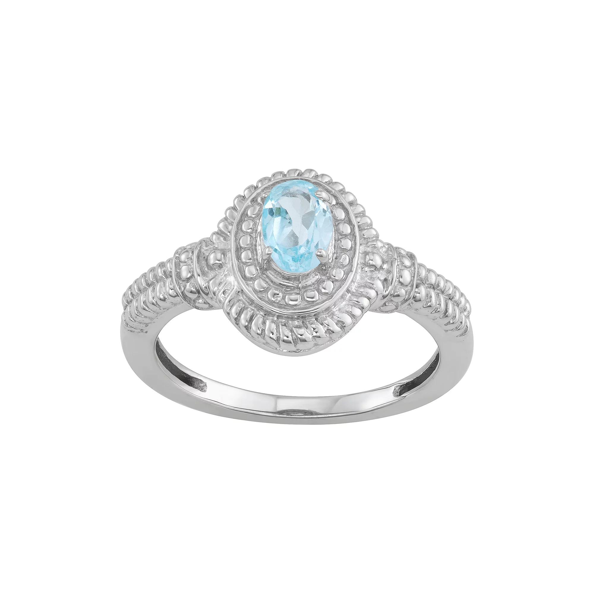 Jewelexcess Sterling Silver 0.40 C.T.W. Gemstone Ring, Women's, Size: 8, Blue Topaz Product Image