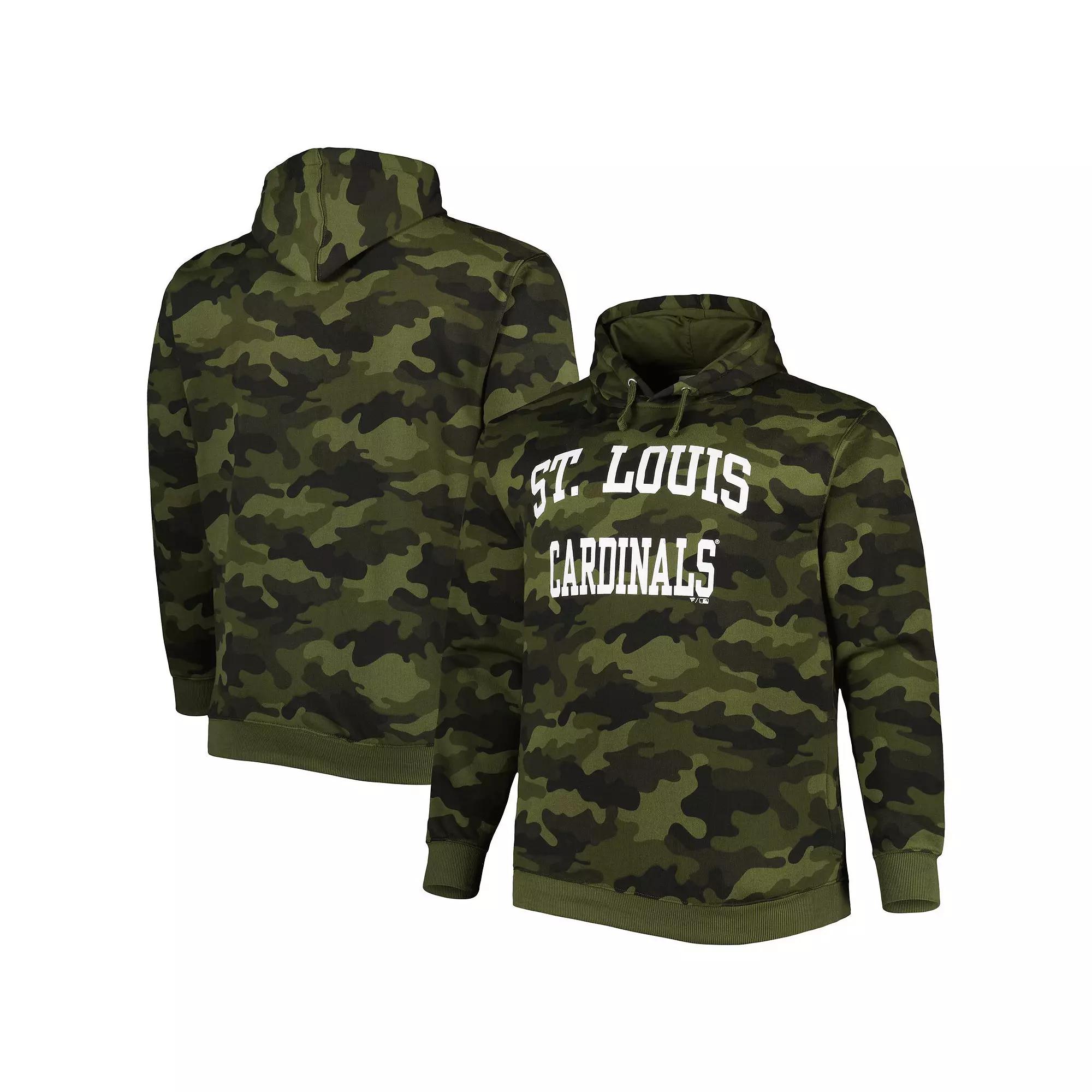 Men's Camo St. Louis Cardinals Allover Print Pullover Hoodie, Size: 2XB, Green Product Image